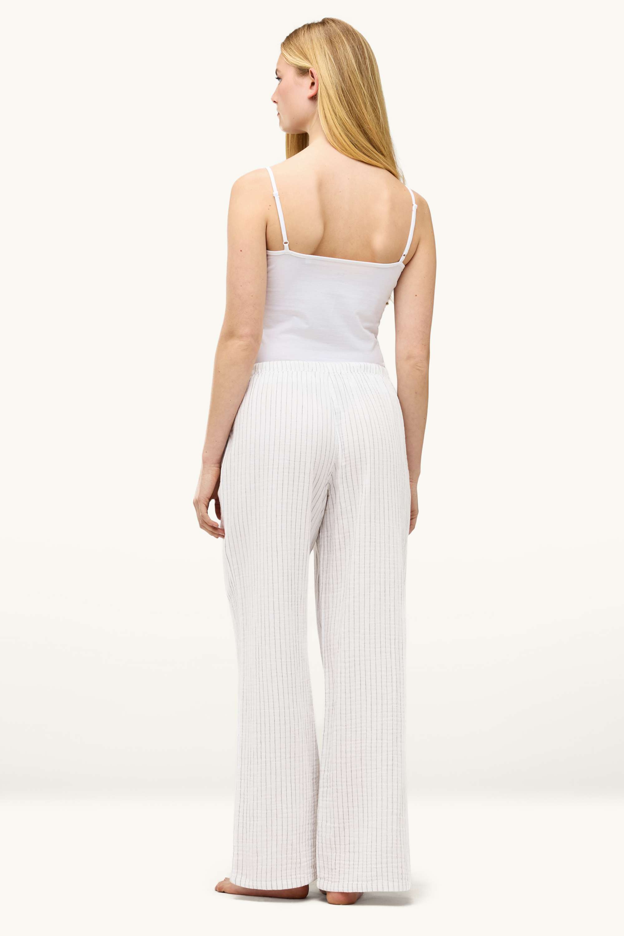 Pyjama bottoms - striped white