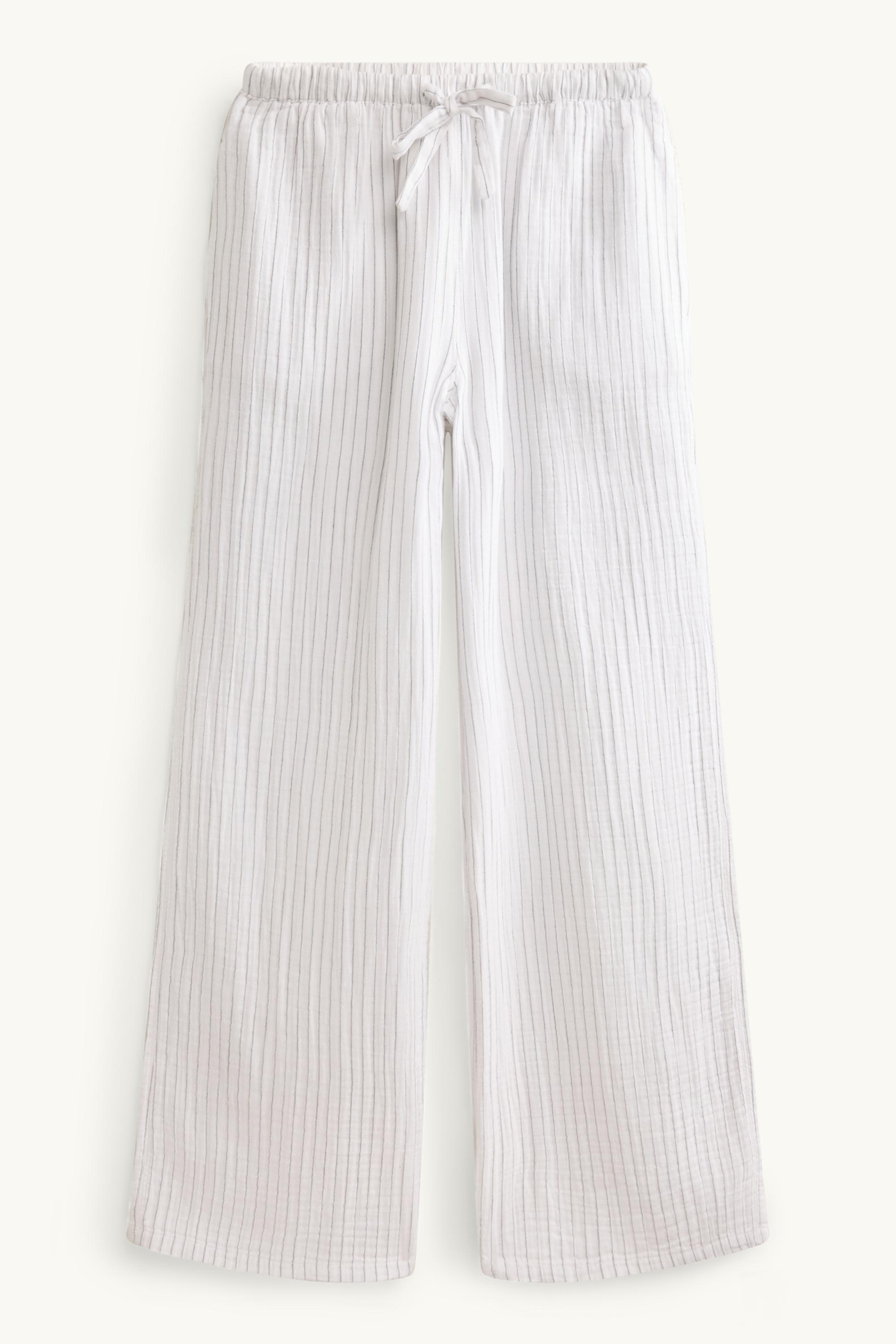 Pyjama bottoms - striped white