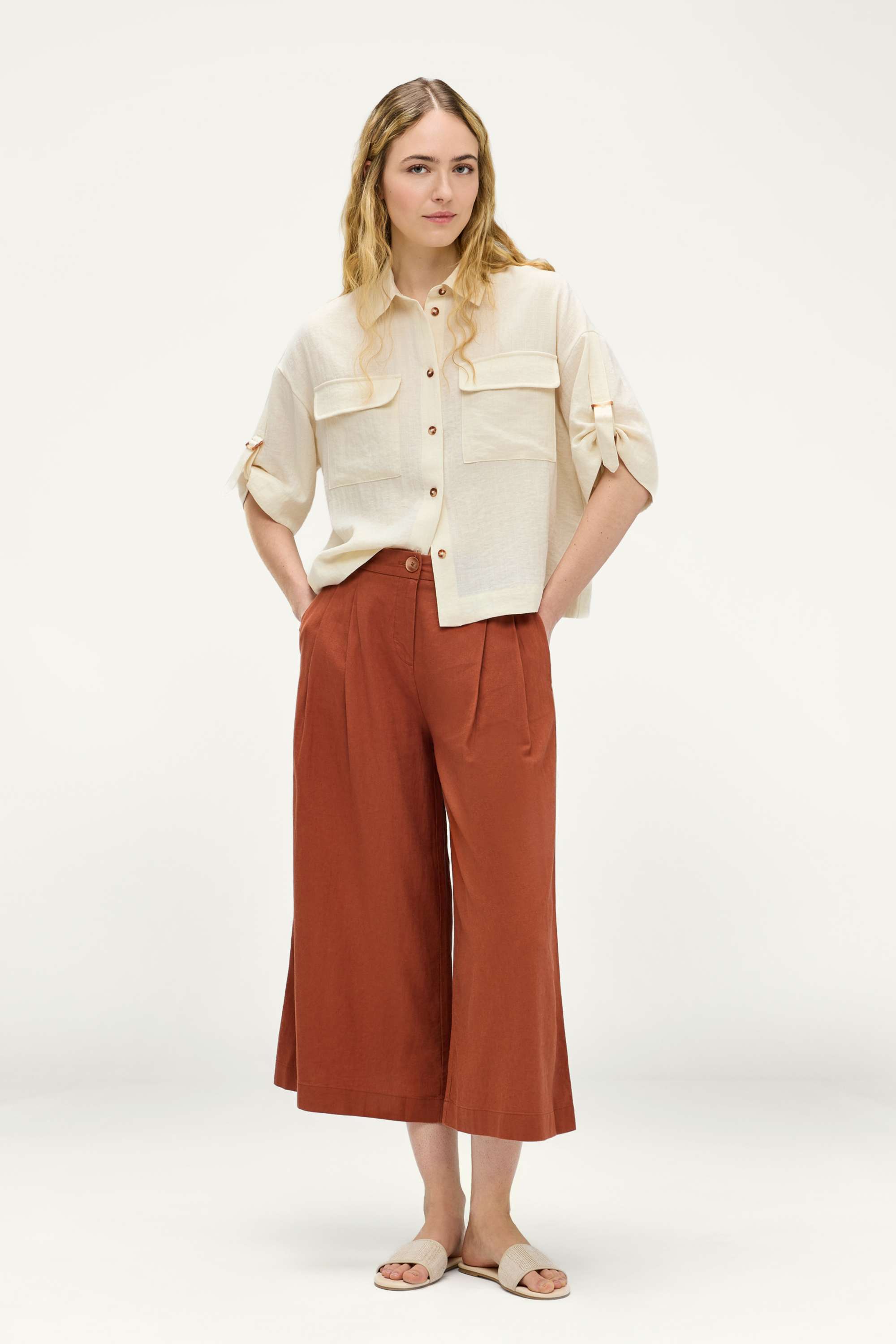 Shirt blouse cremewhite