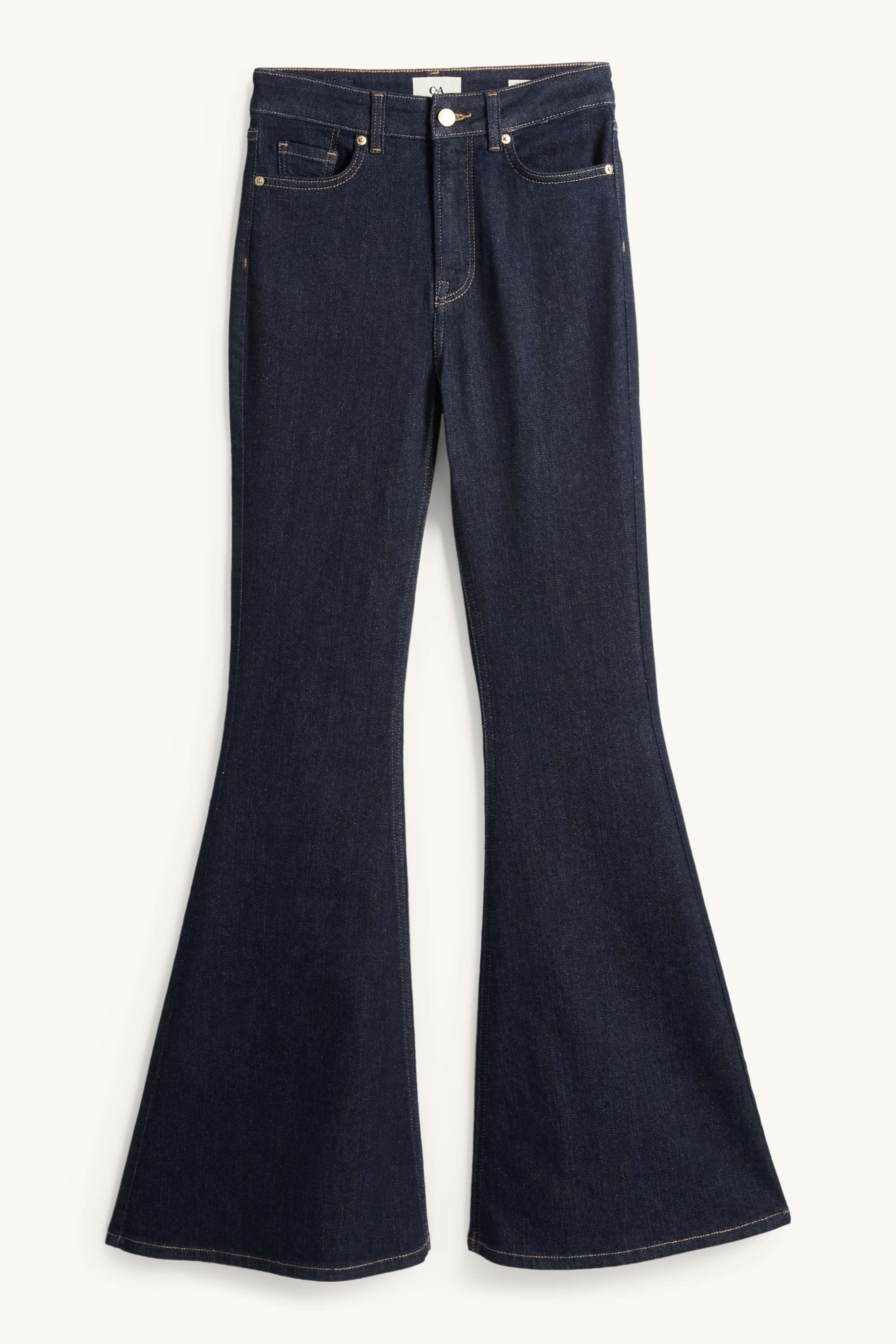 Flared jeans - high waist dark blue
