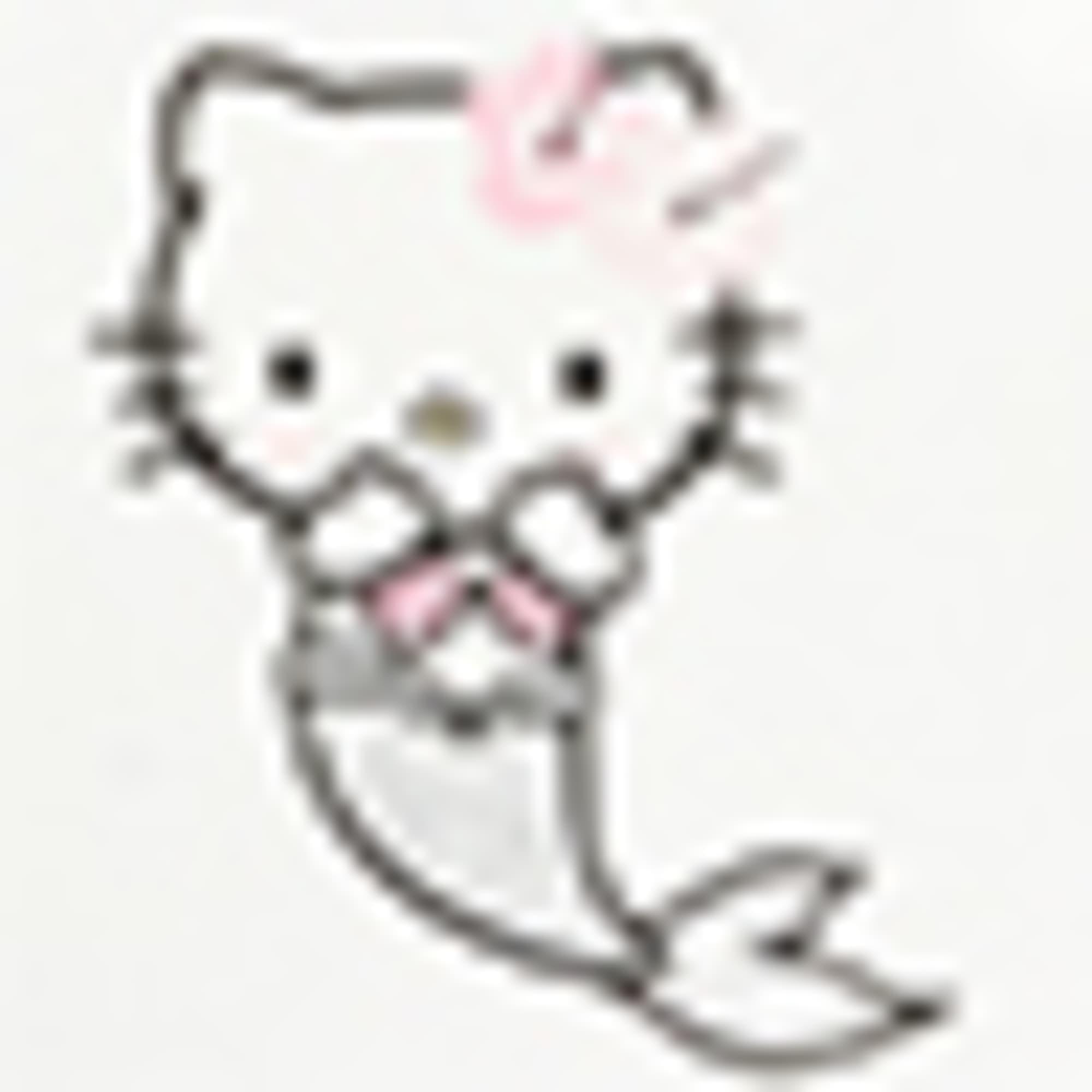 Hello Kitty - set - dress and bag - 2 piece white / rose