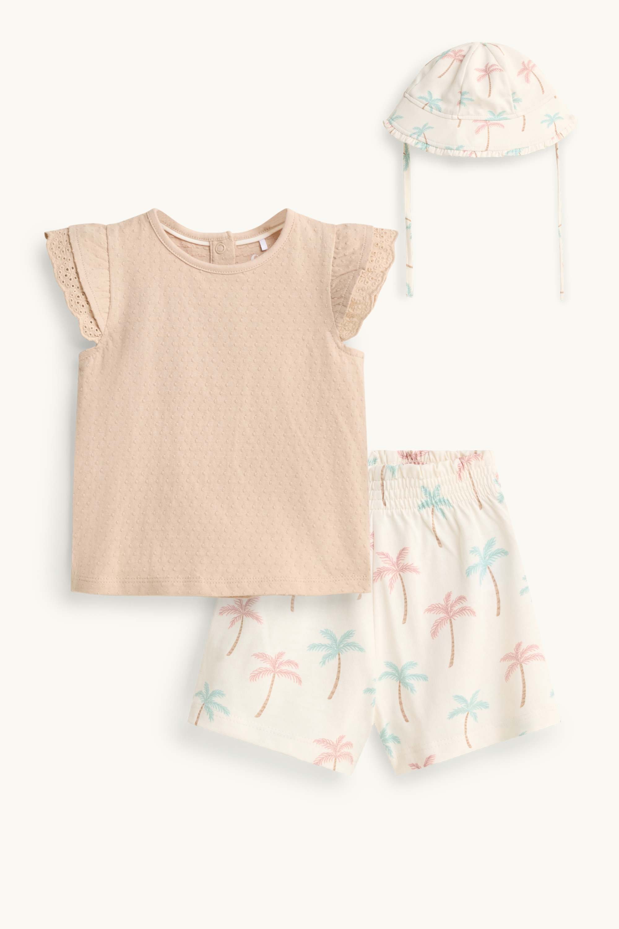 Palm - baby outfit - 3 piece beige