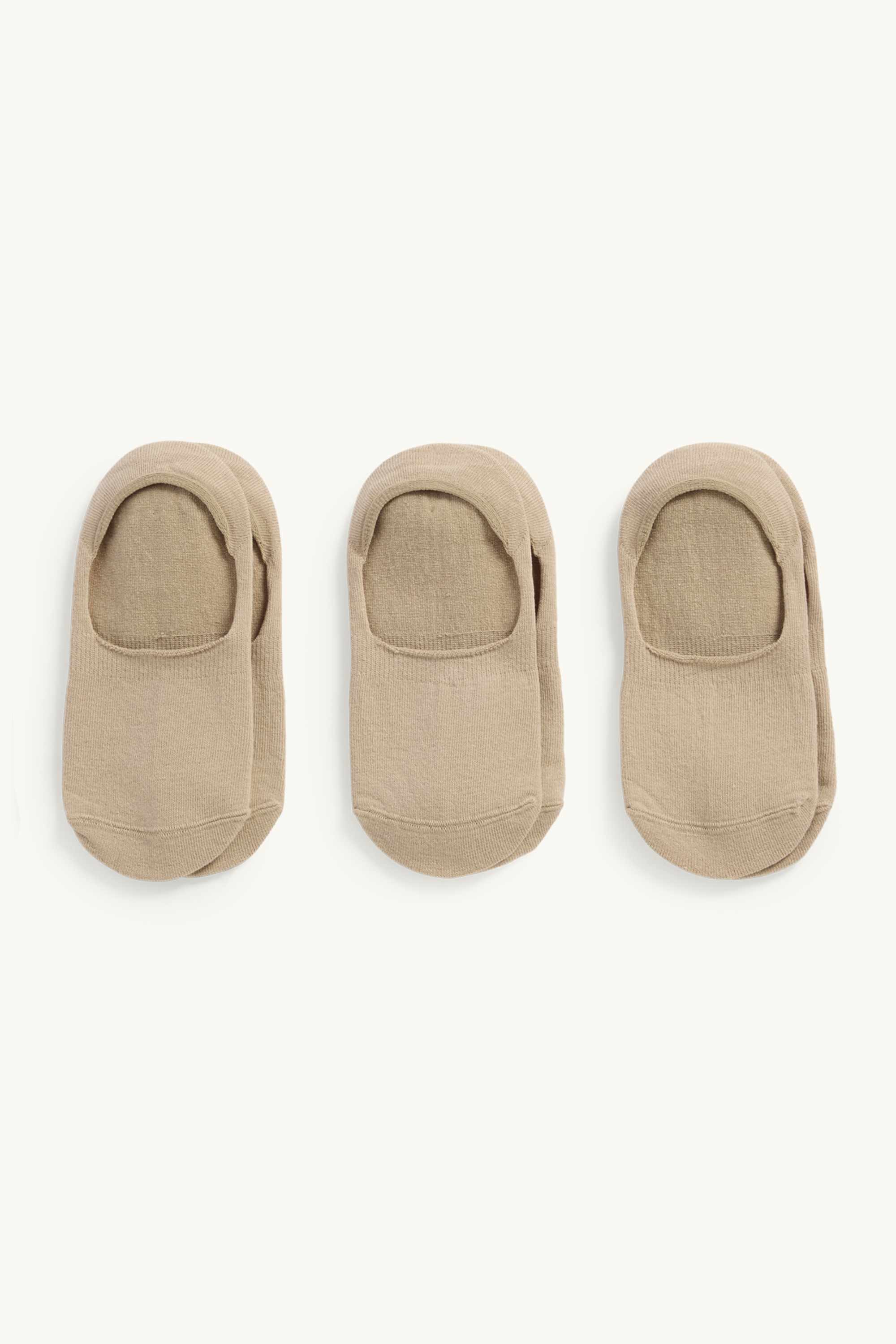 Multipack of 3 - footsies beige