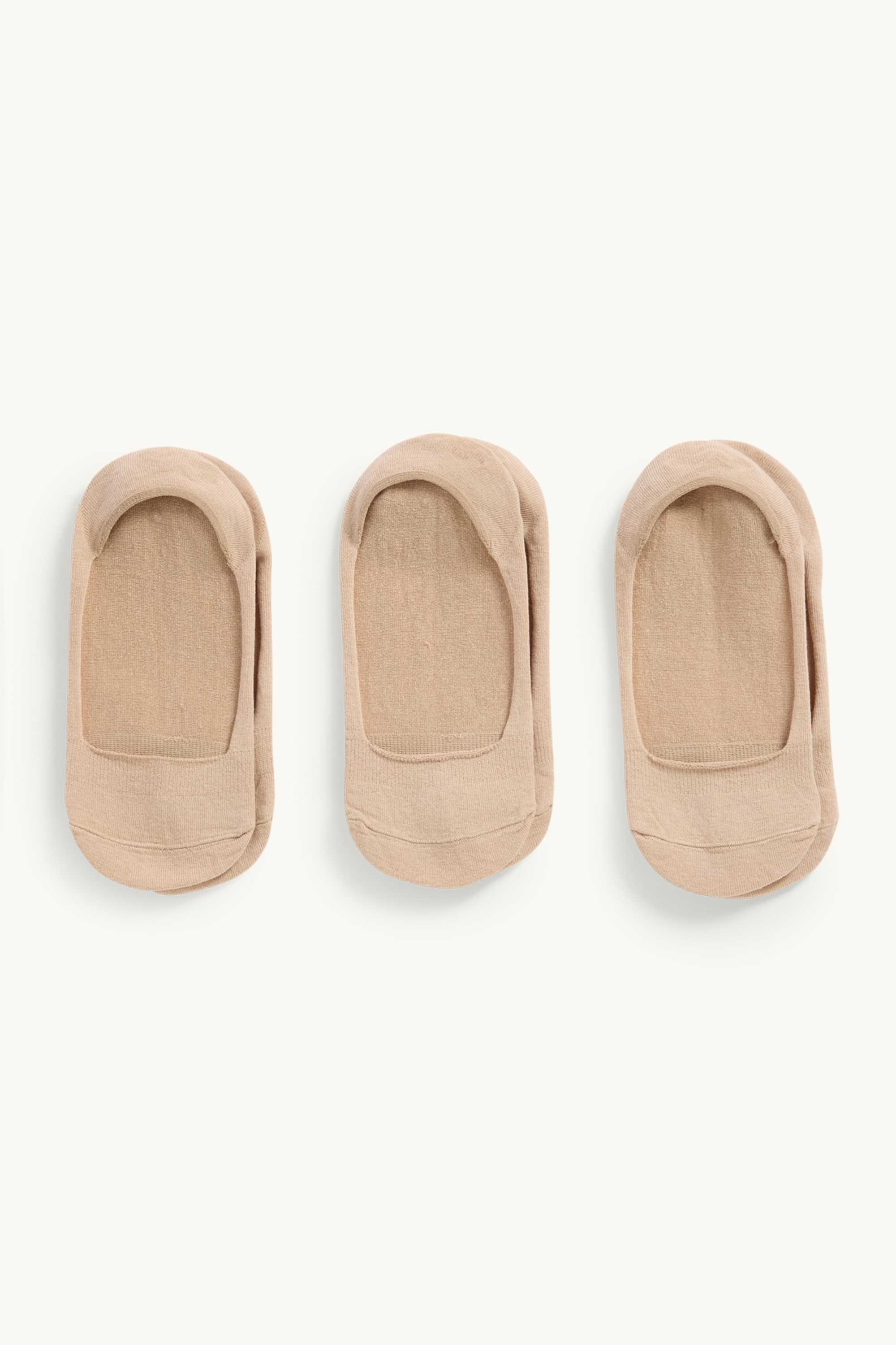 Multipack of 3 - footsies beige