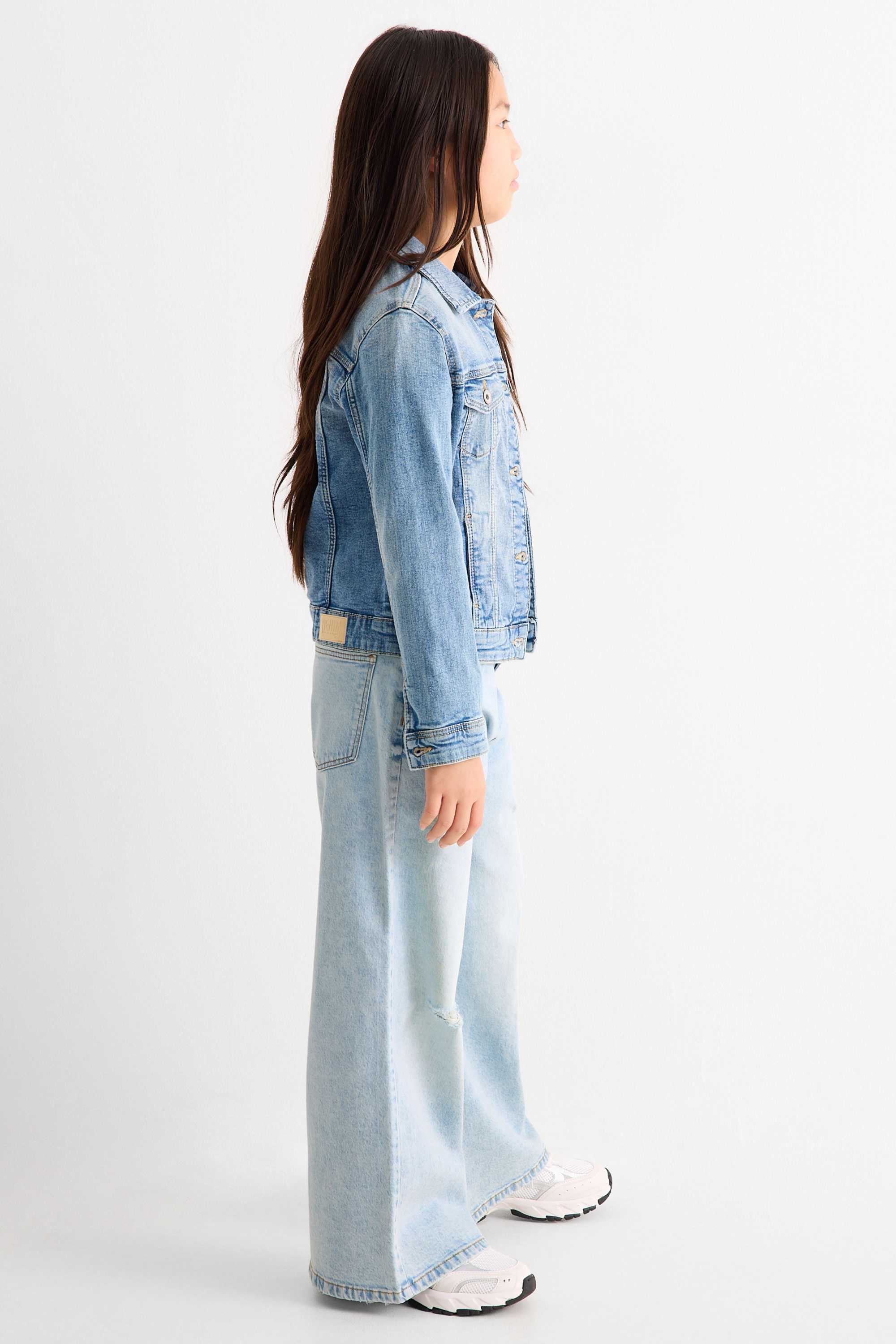 Wide leg jeans denim-light blue