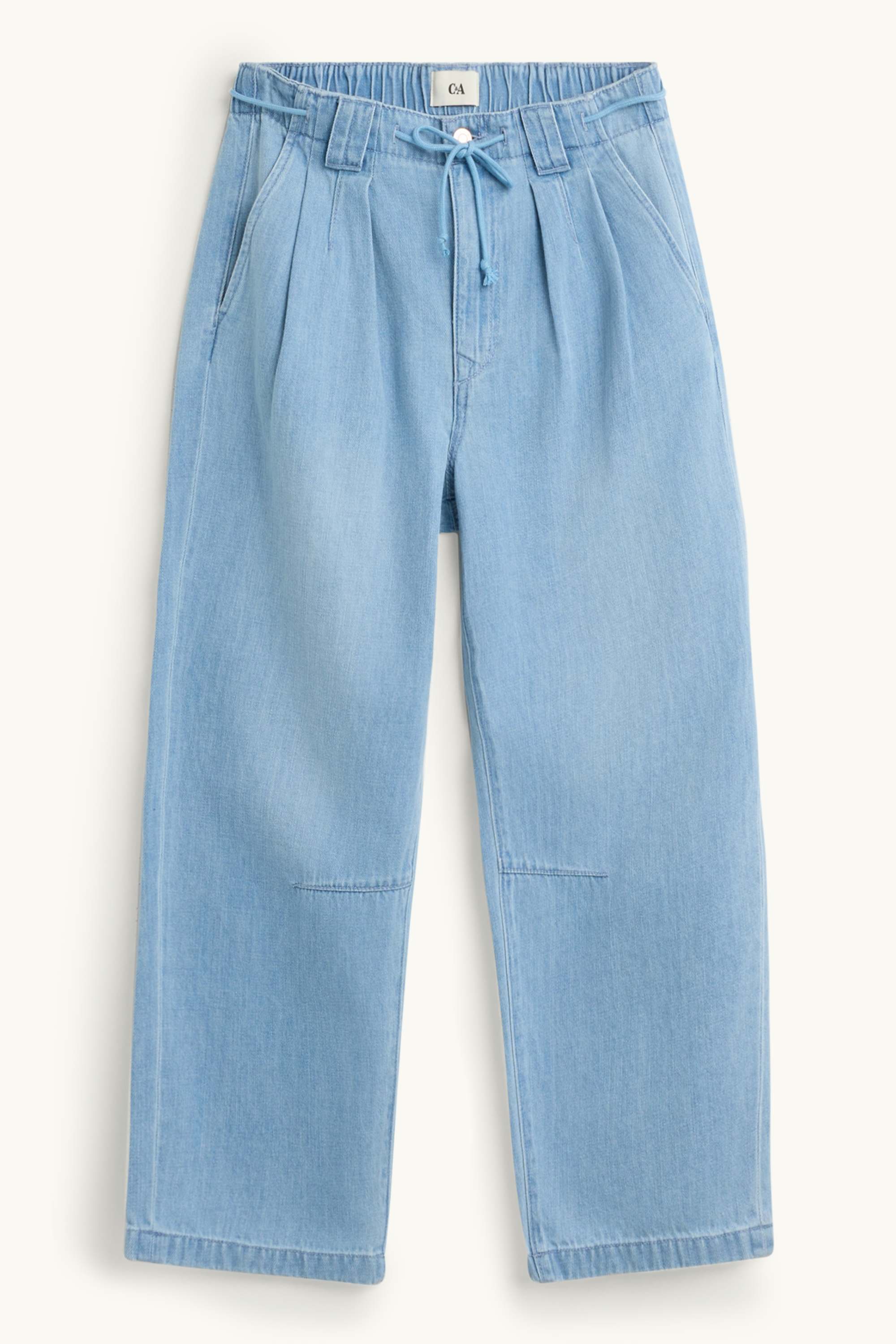 Barrel jeans - mid-rise waist blue denim