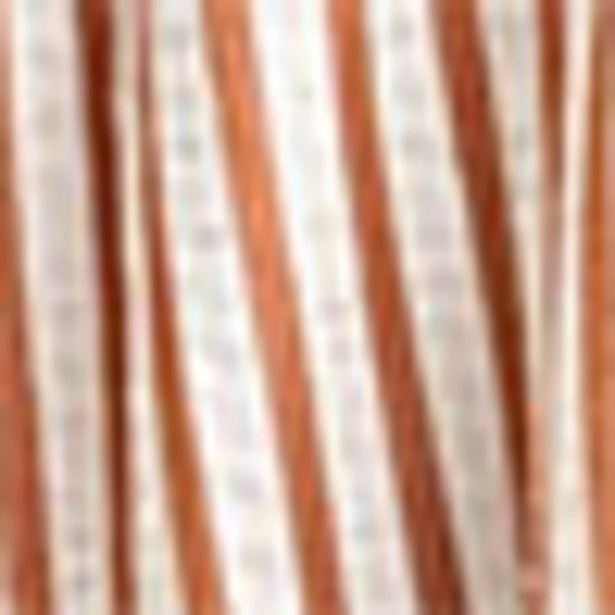 Dress with belt and V-neck - striped light brown