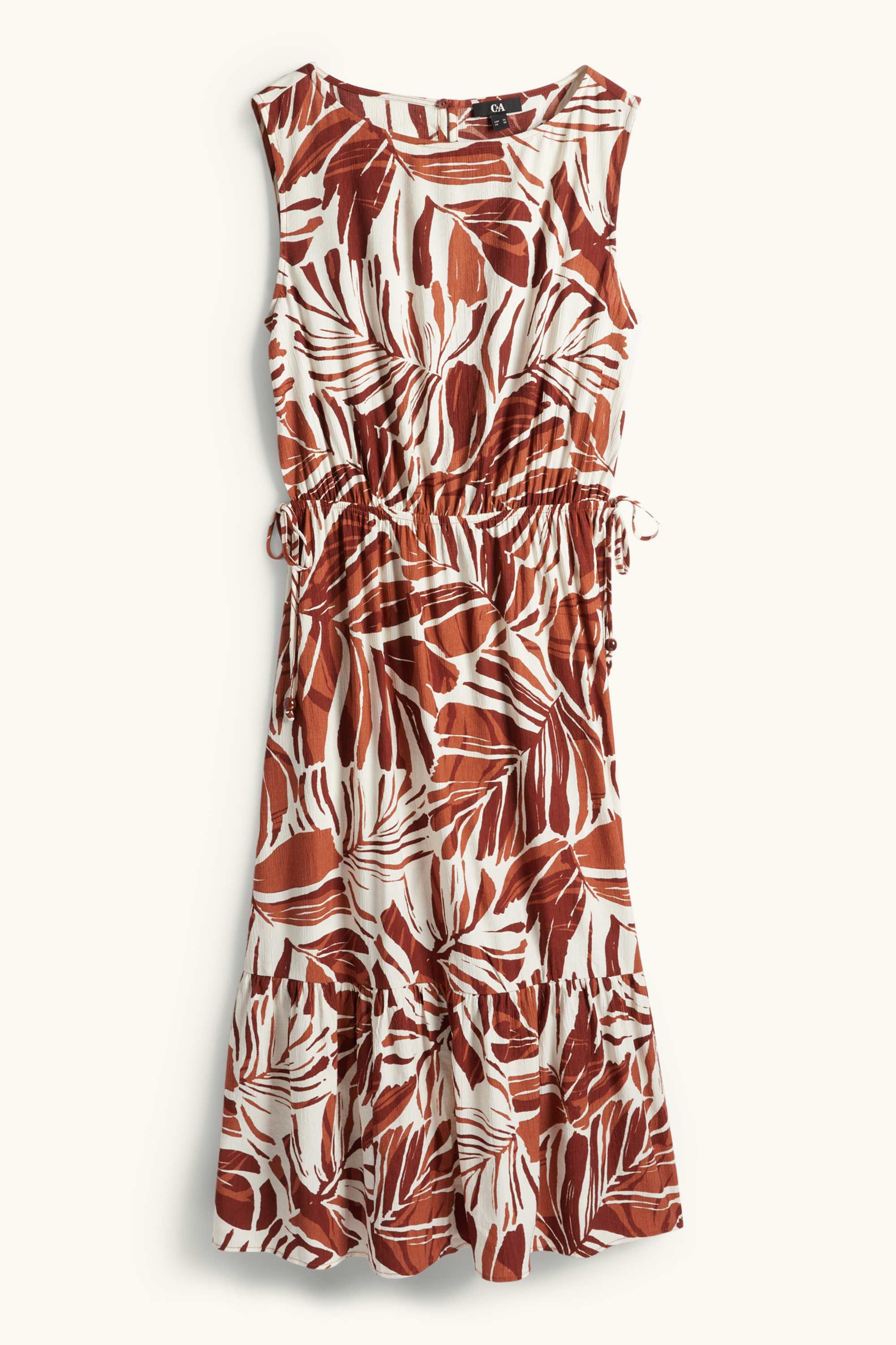 Fit & flare dress - patterned - textured brown / cremewhite