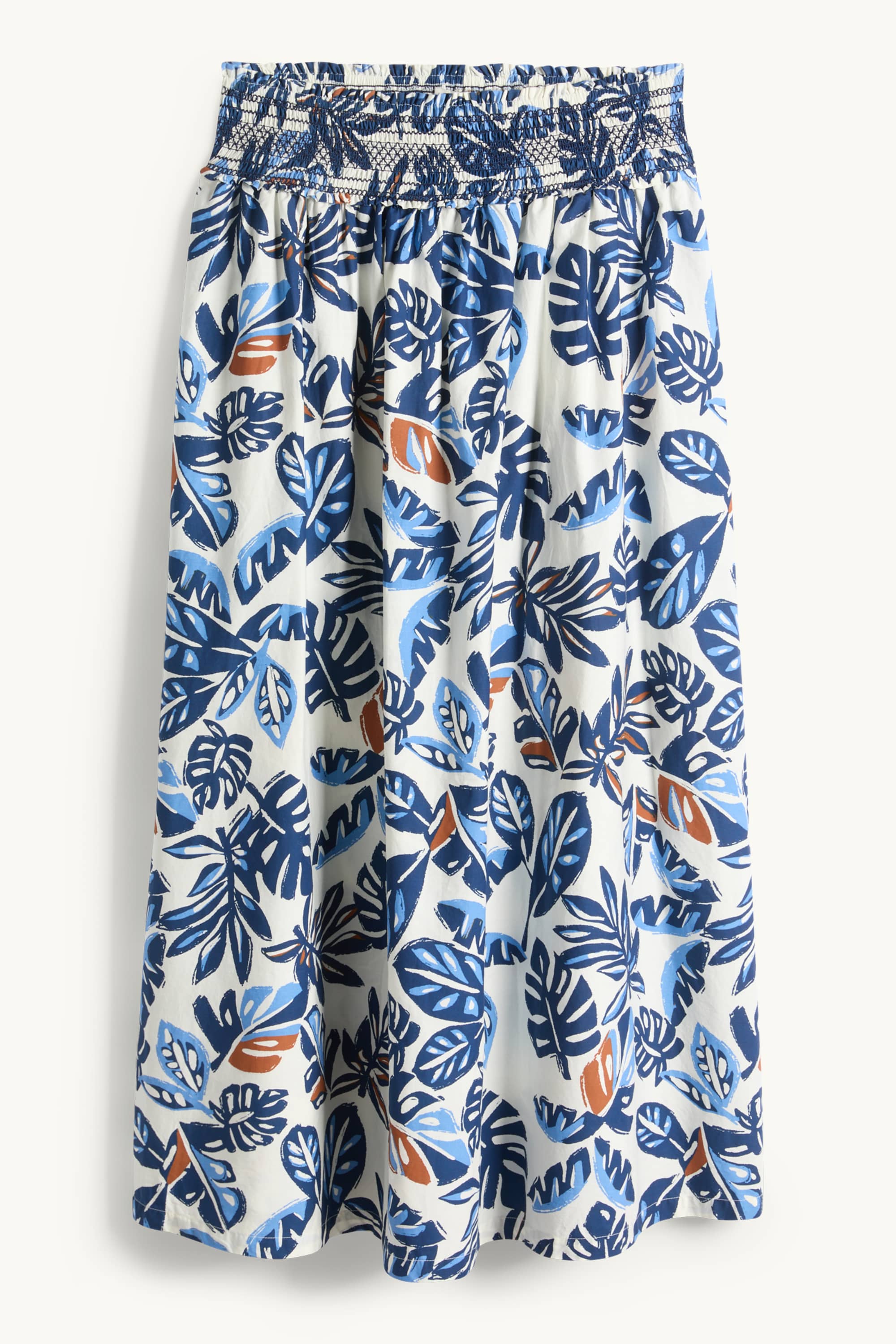 Skirt - patterned dark blue / white