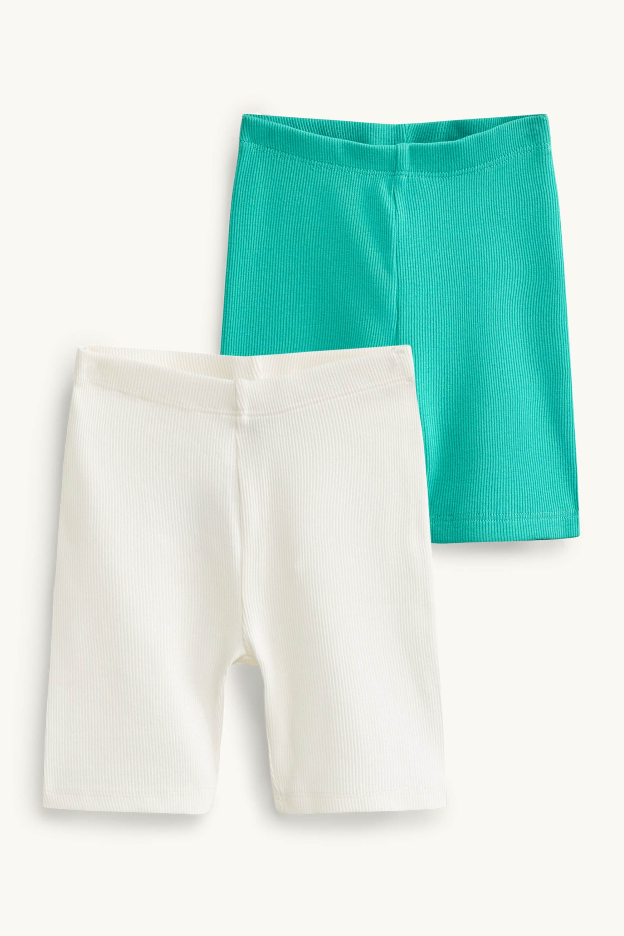 Multipack of 2 - cycling shorts - ribbed white / turquoise