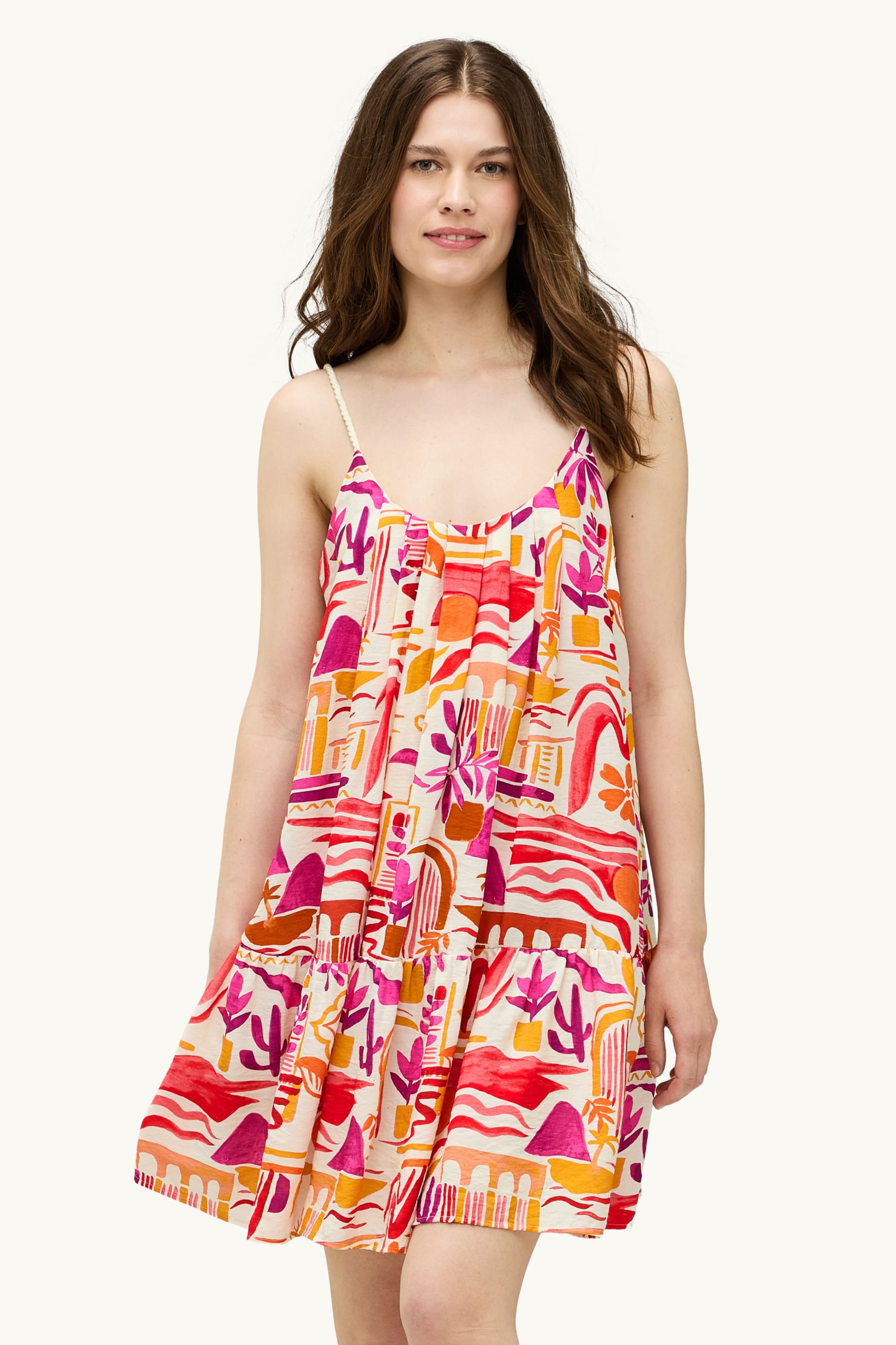 A-line dress - patterned cremewhite