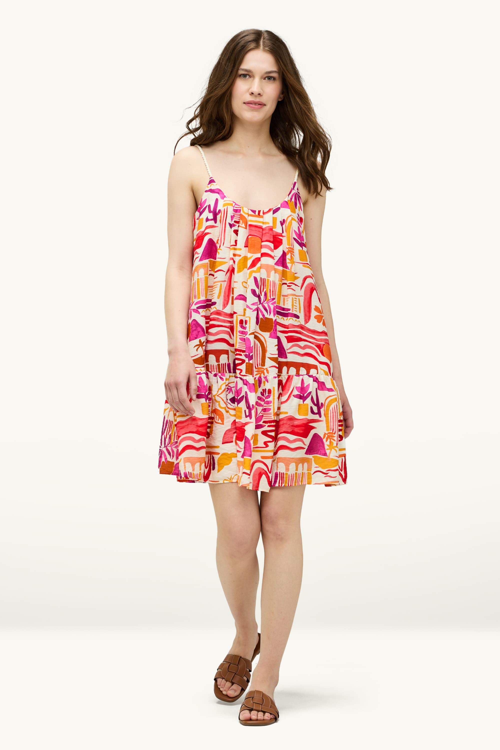A-line dress - patterned cremewhite