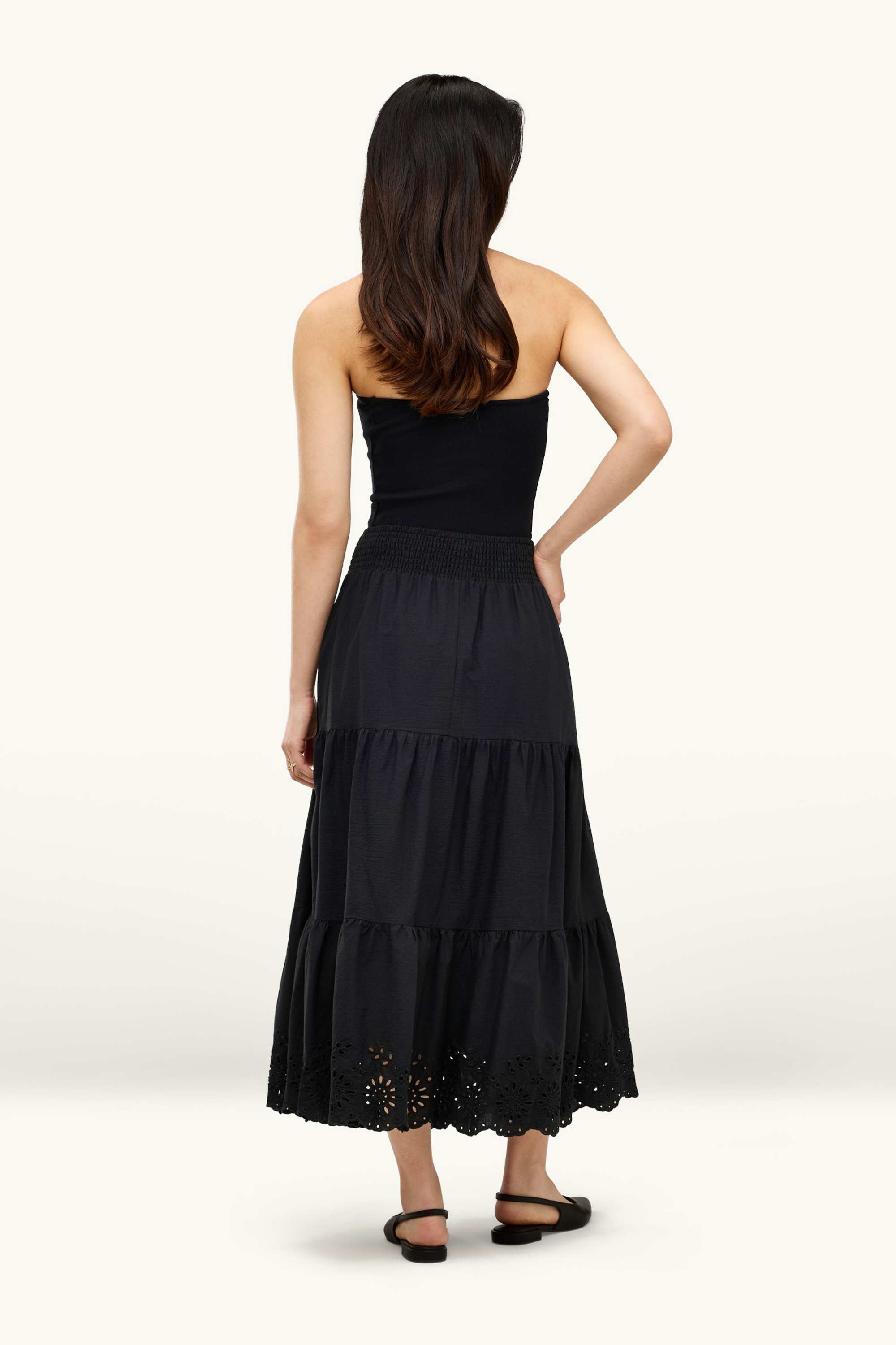 Skirt - broderie anglaise black