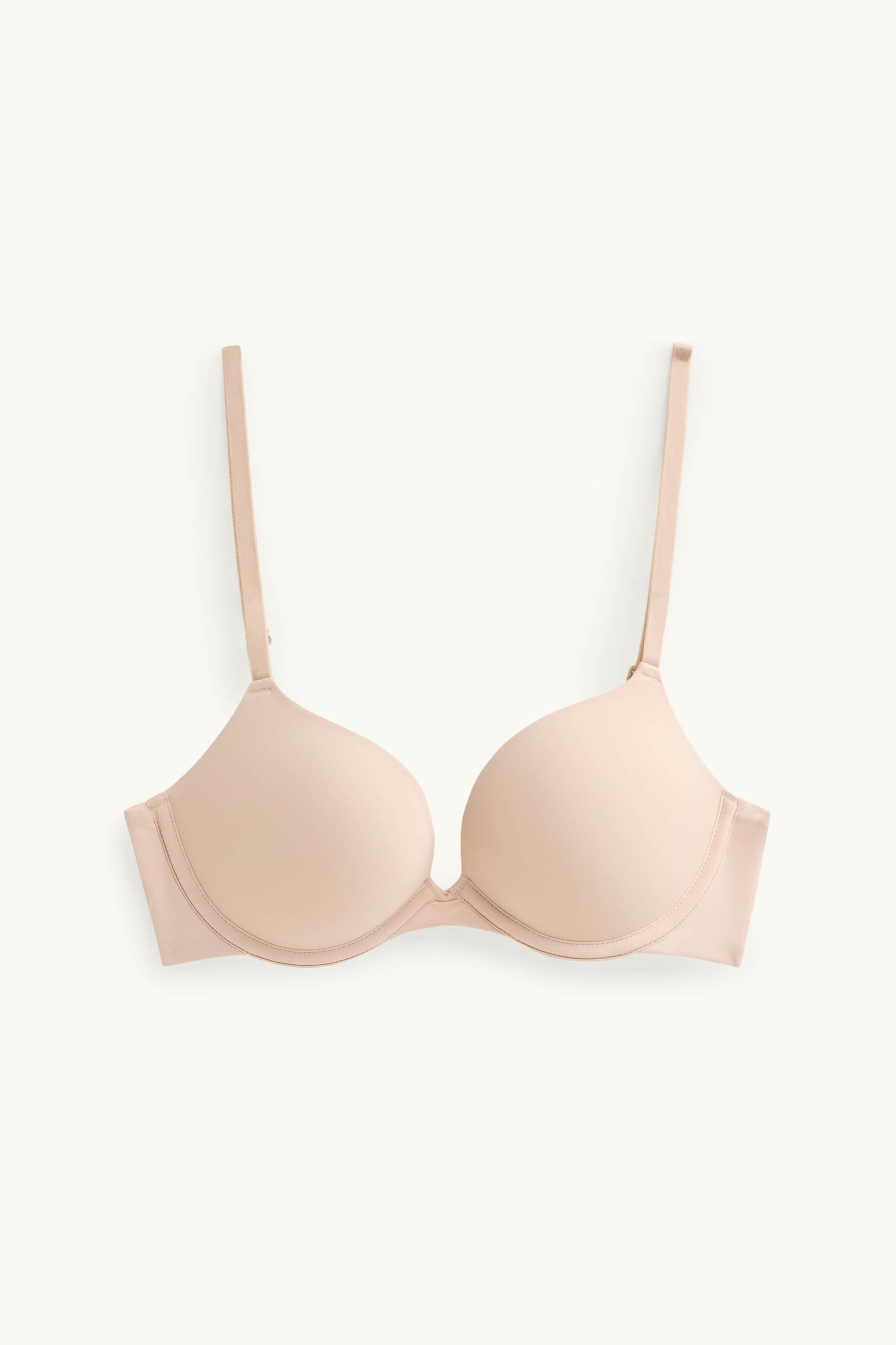 Underwire bra - PLUNGE - push-up - padded -LYCRA® beige