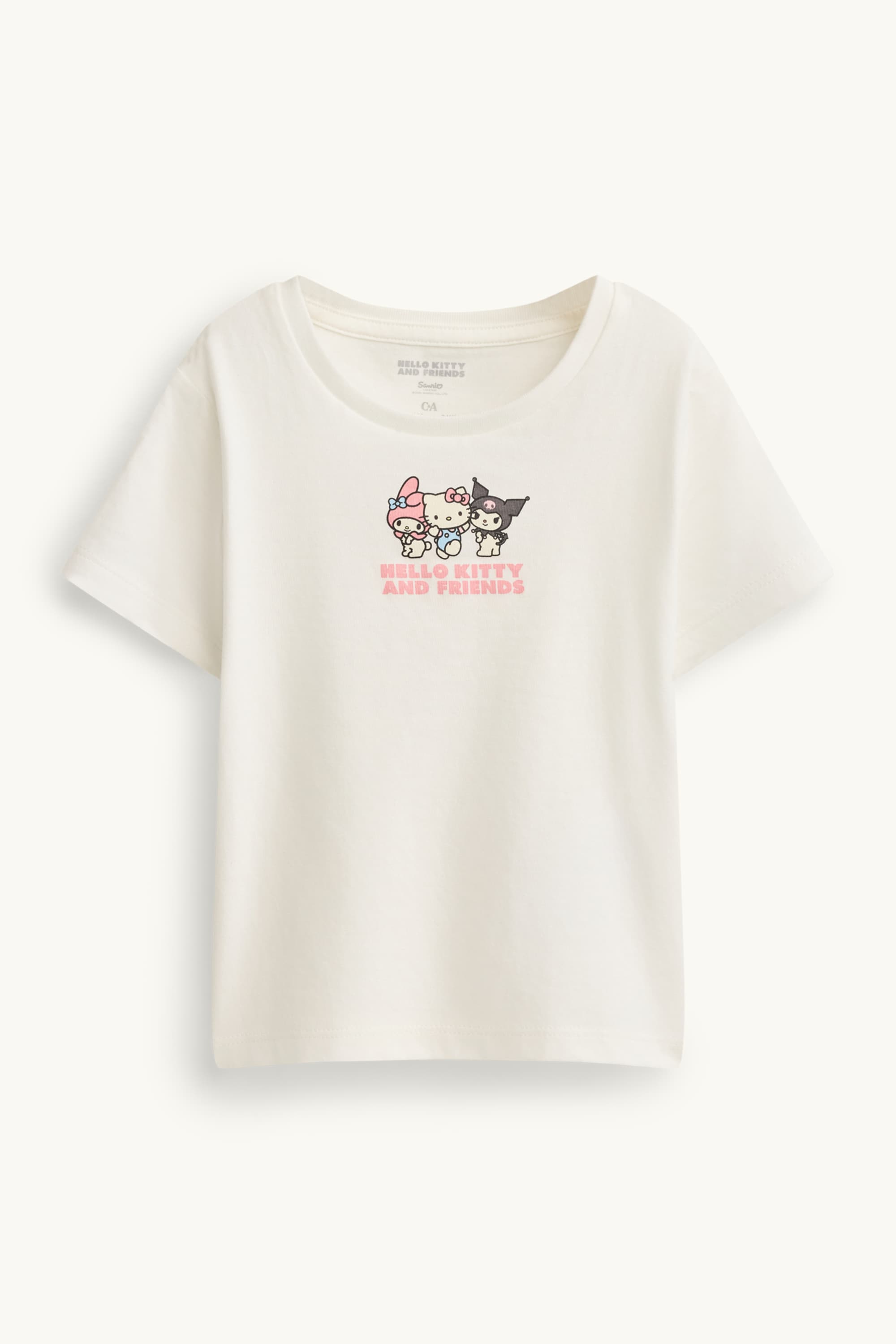 Hello Kitty and Friends - set - short sleeve T-shirt and denim dungaree shorts denim-light blue