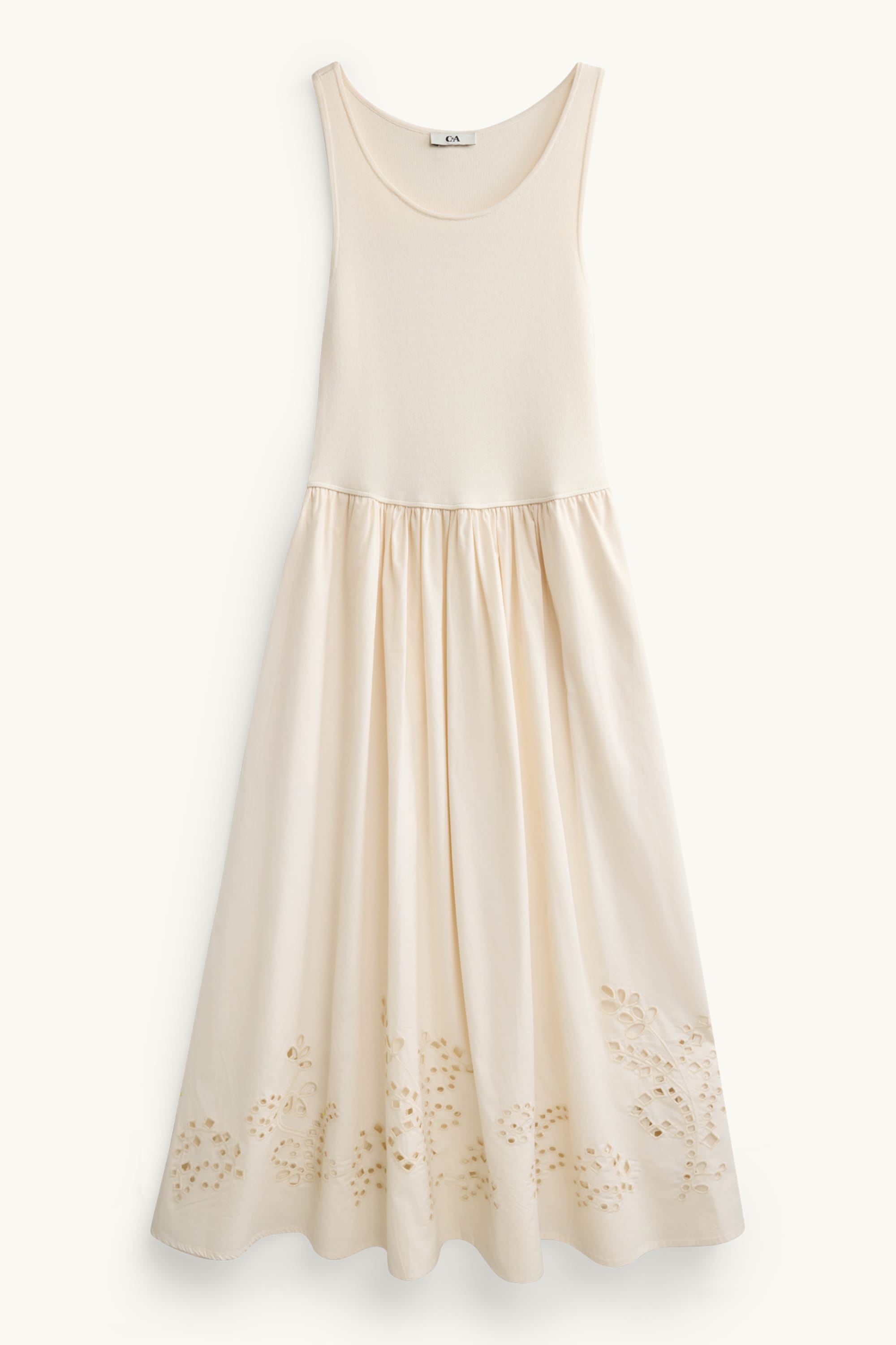 Fit & flare dress beige