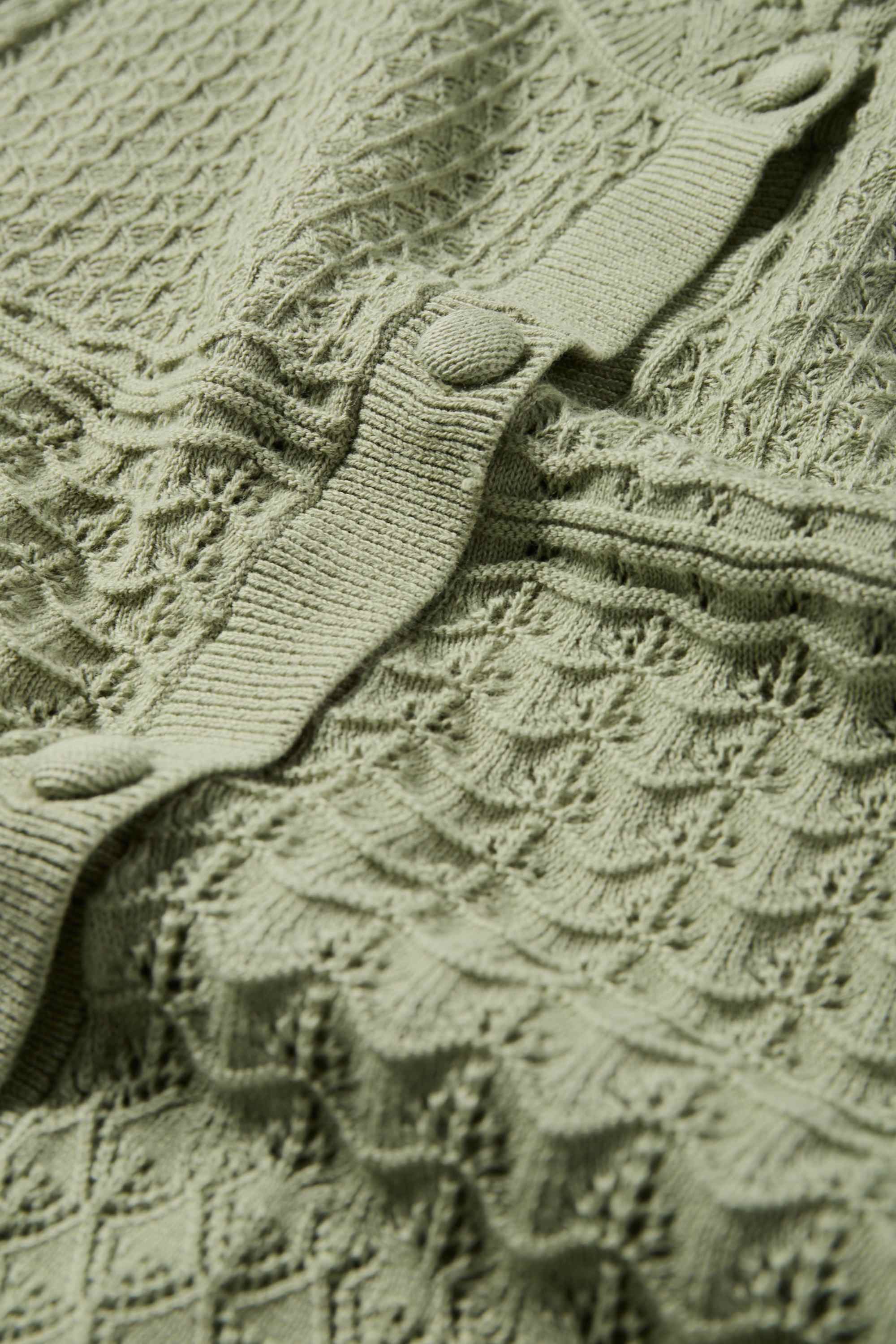 Cardigan - textured green