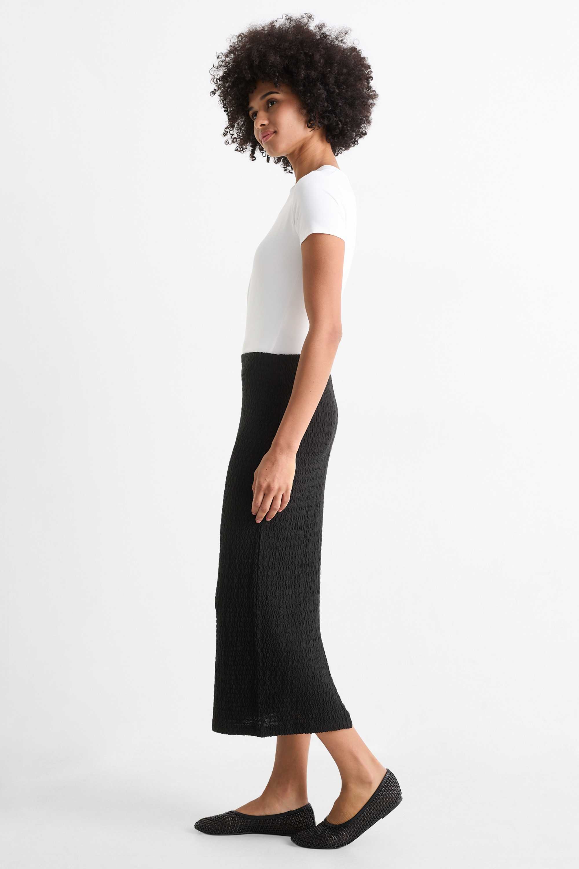 Skirt - textured black