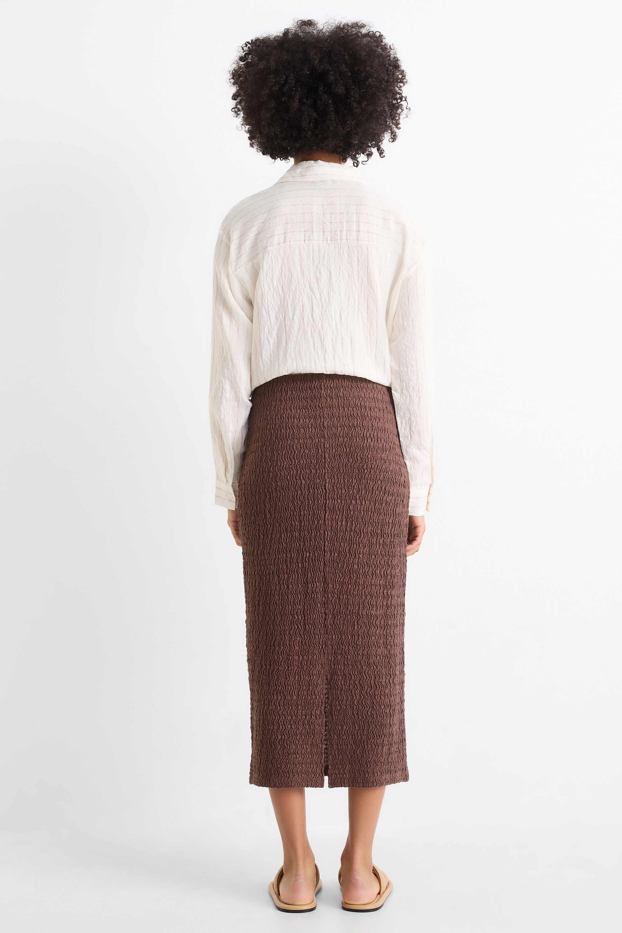 Skirt - textured brown