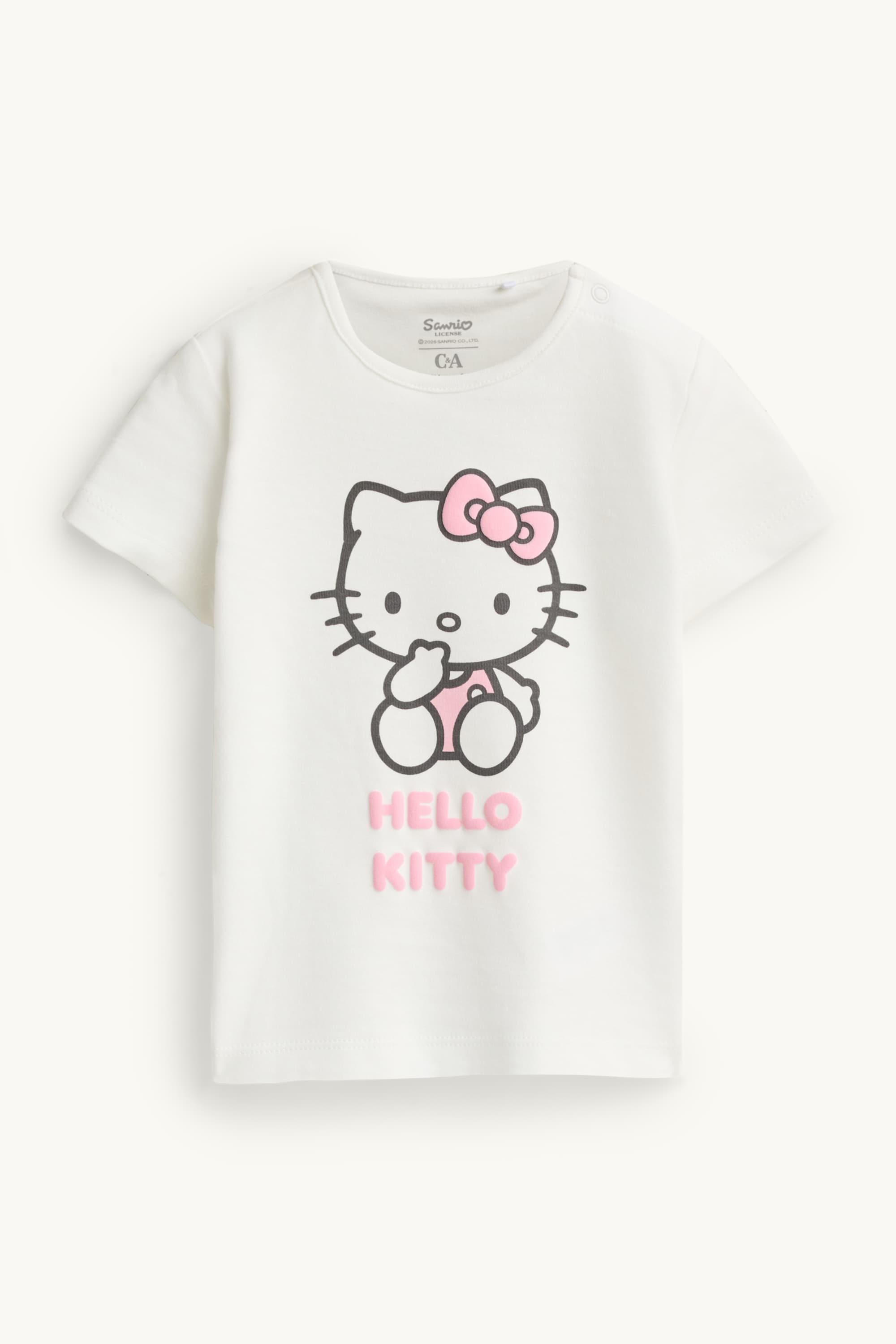 Hello Kitty - baby pyjamas - 2 piece white / rose