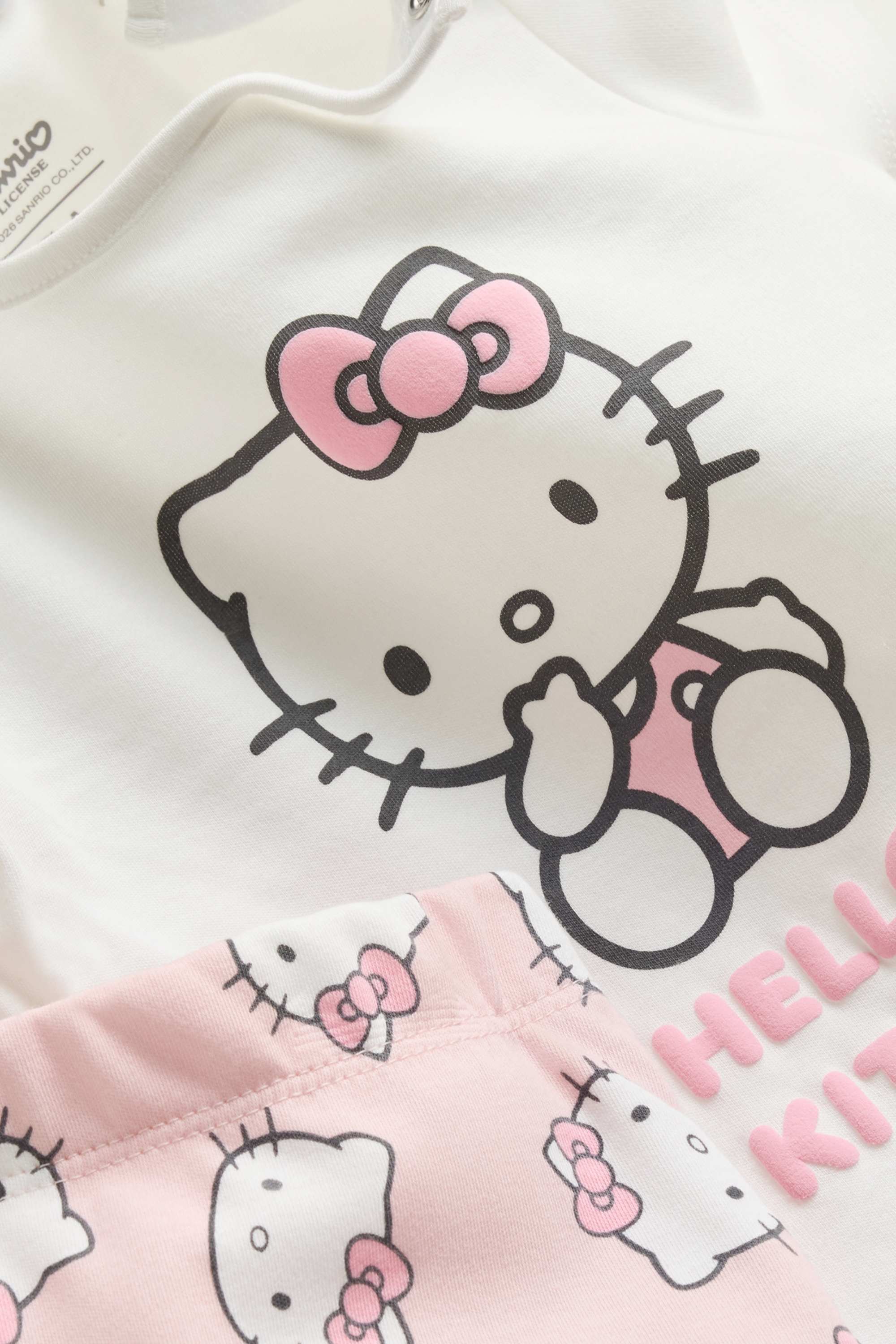 Hello Kitty - baby pyjamas - 2 piece white / rose