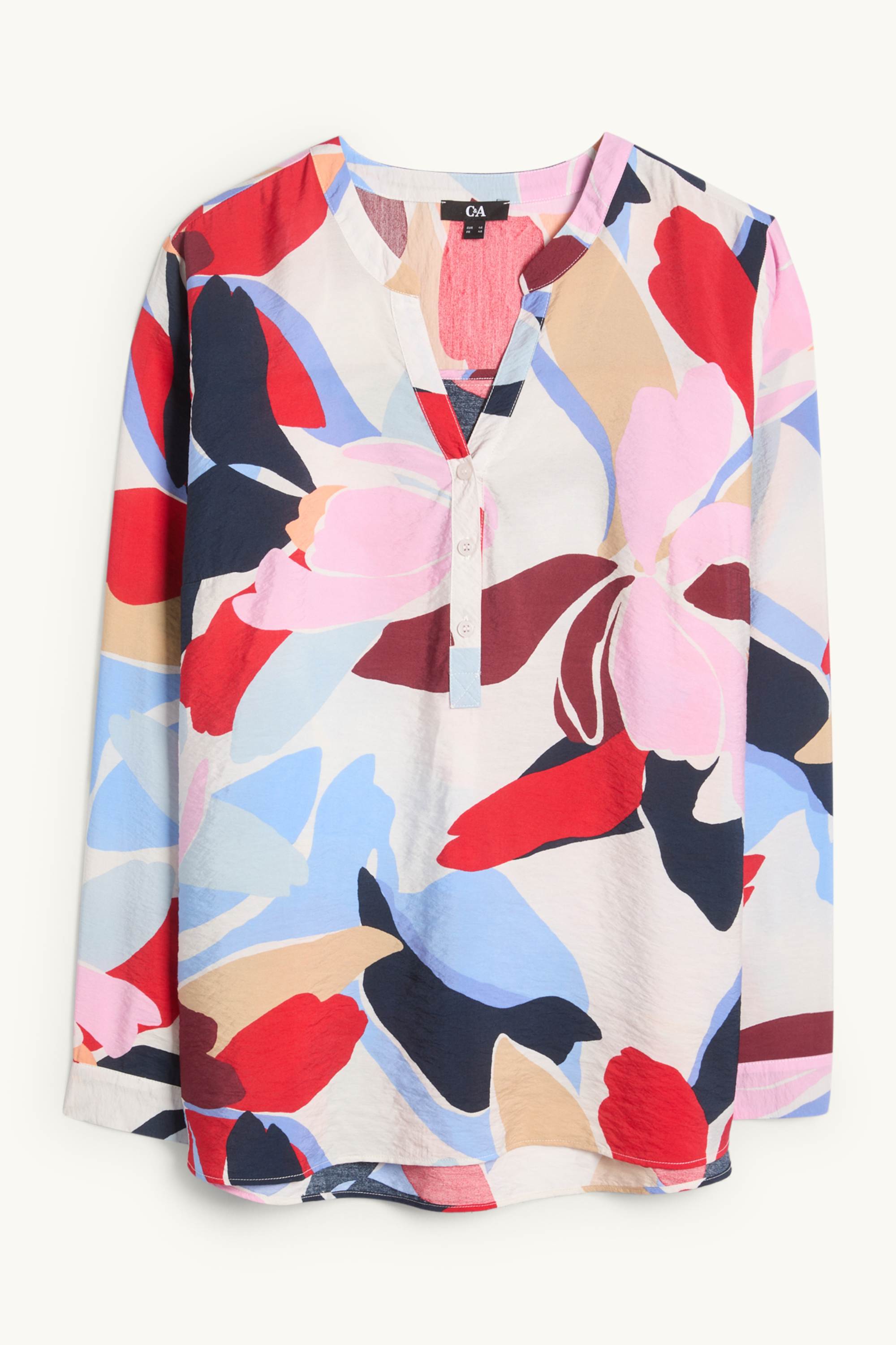 V-neck blouse - floral multicoloured