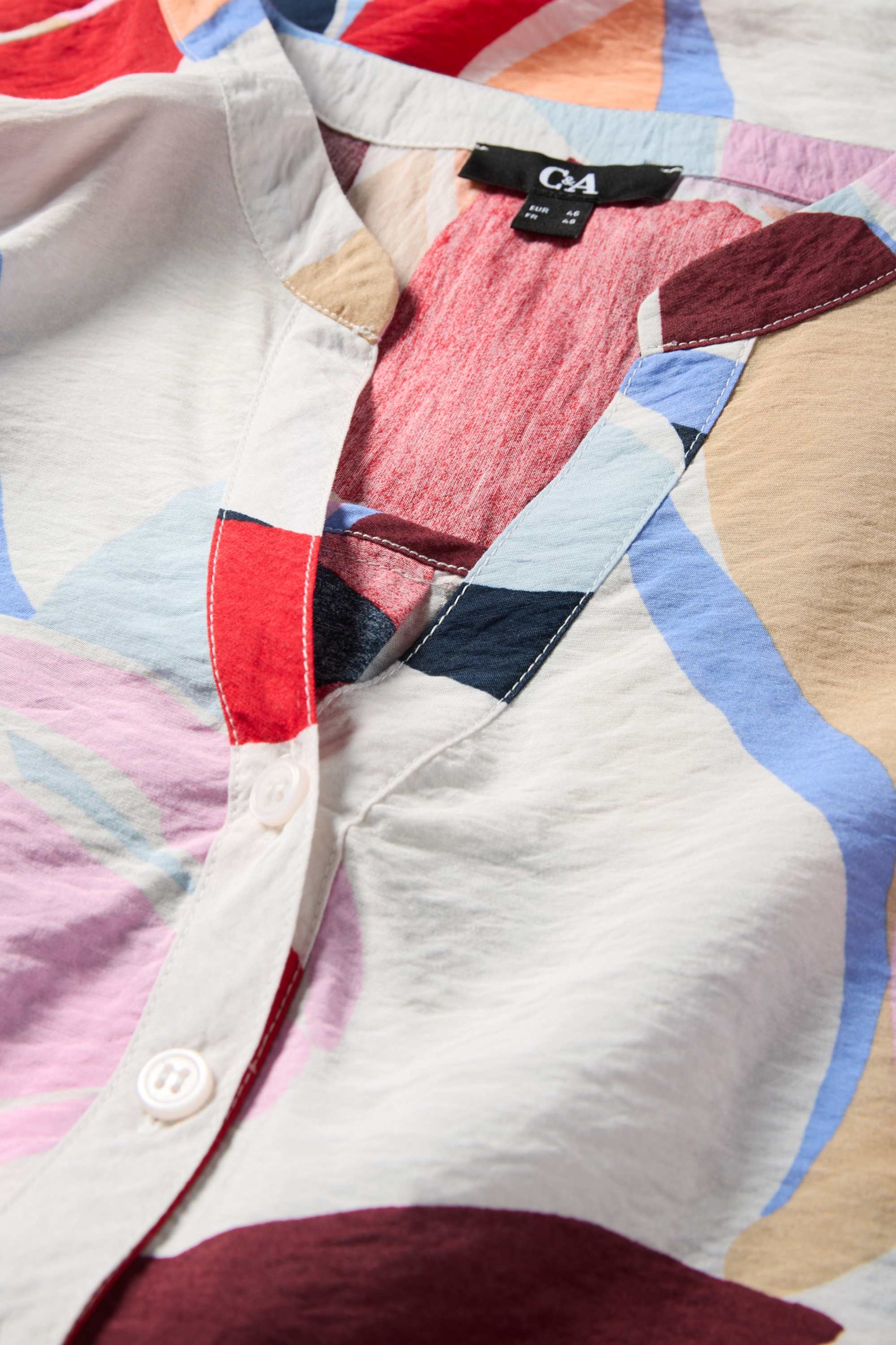 V-neck blouse - floral multicoloured