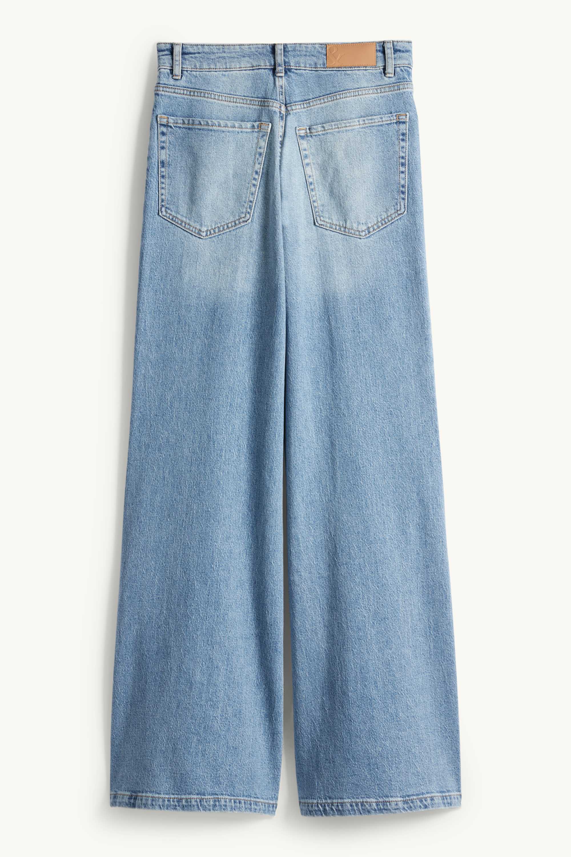 Flared jeans - high waist blue denim