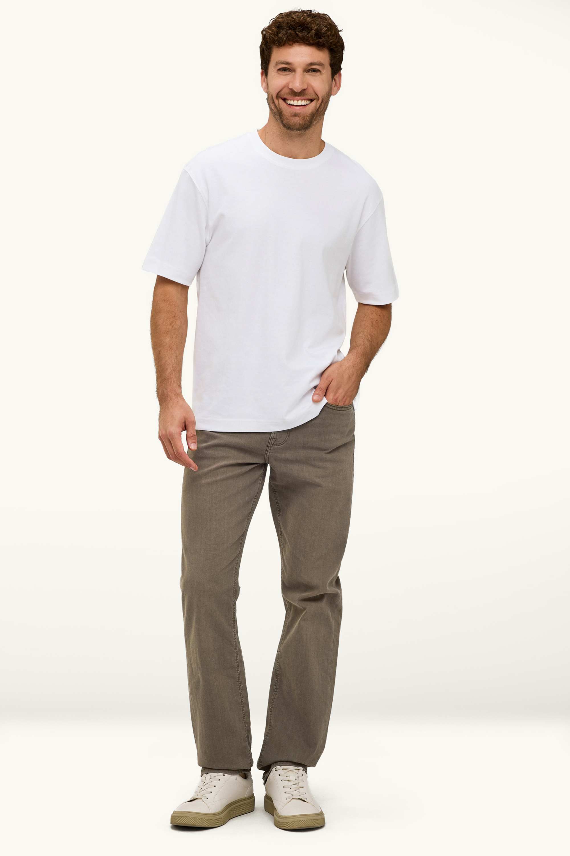 Straight jeans denim-brown