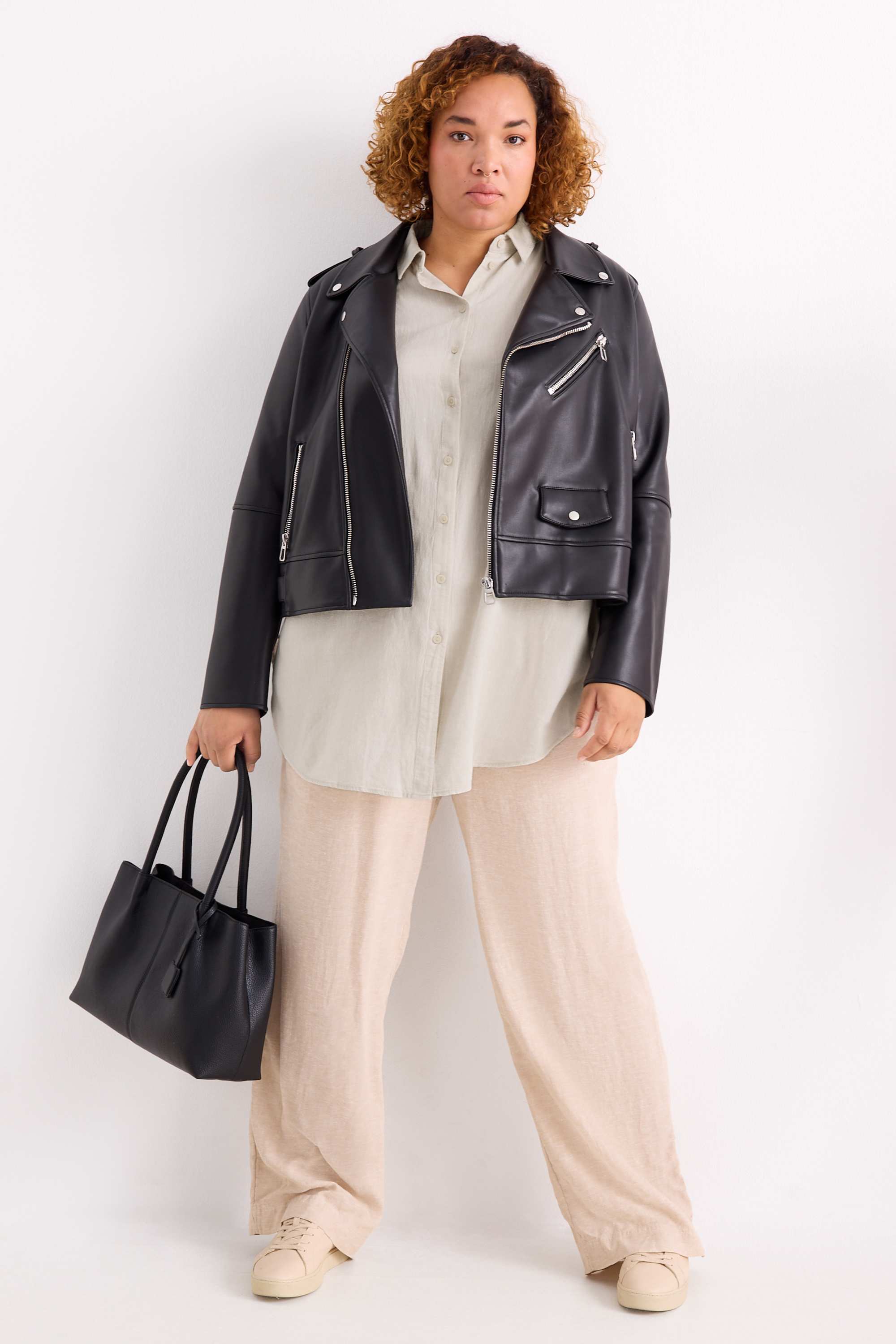 Shirt blouse - linen blend beige