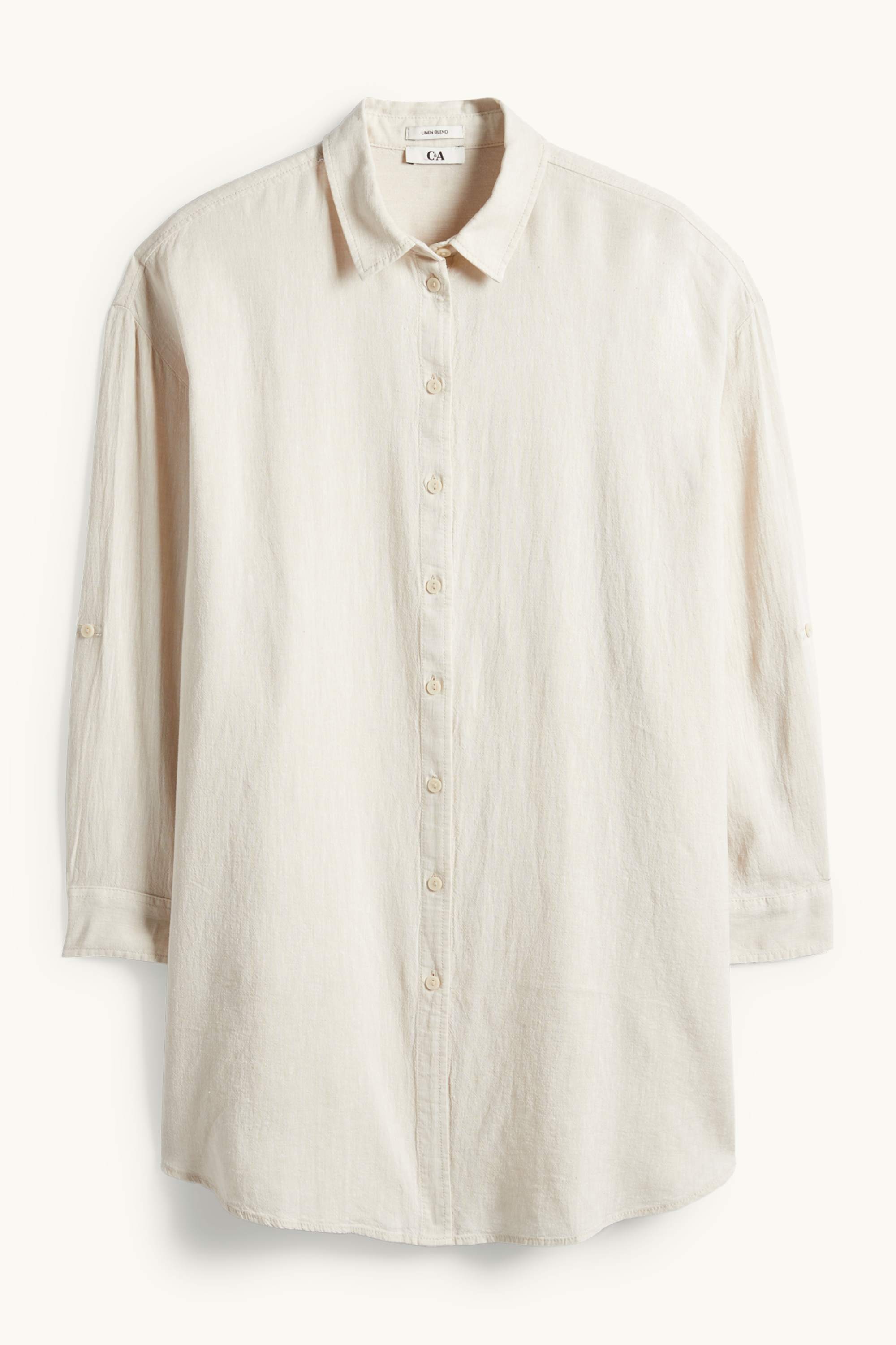 Shirt blouse - linen blend beige