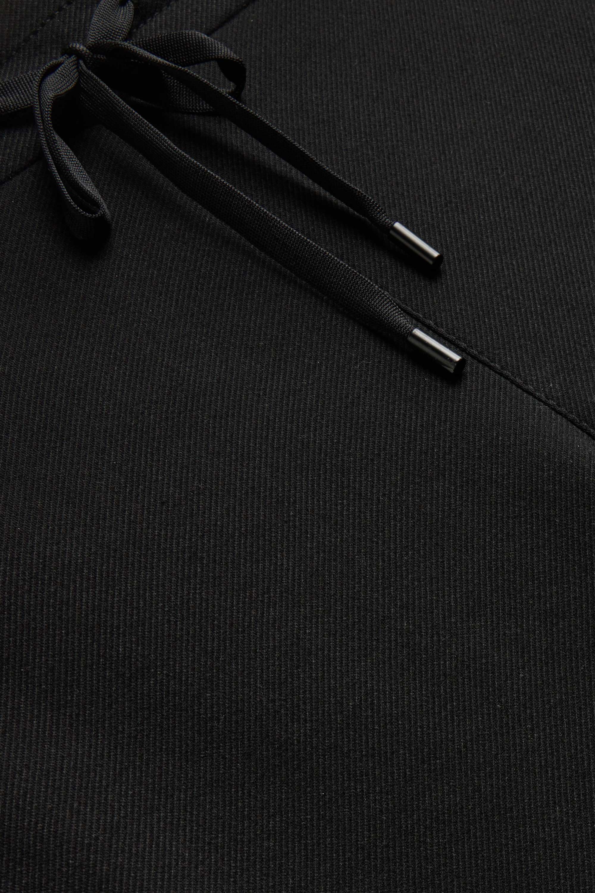Cloth trousers - mid-rise waist - tapered fit black