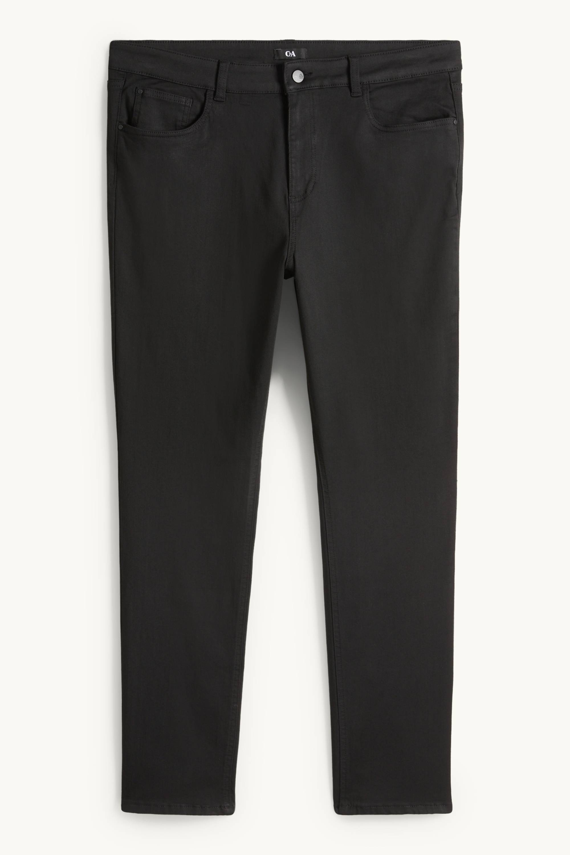 Cloth trousers - high waist - slim fit black