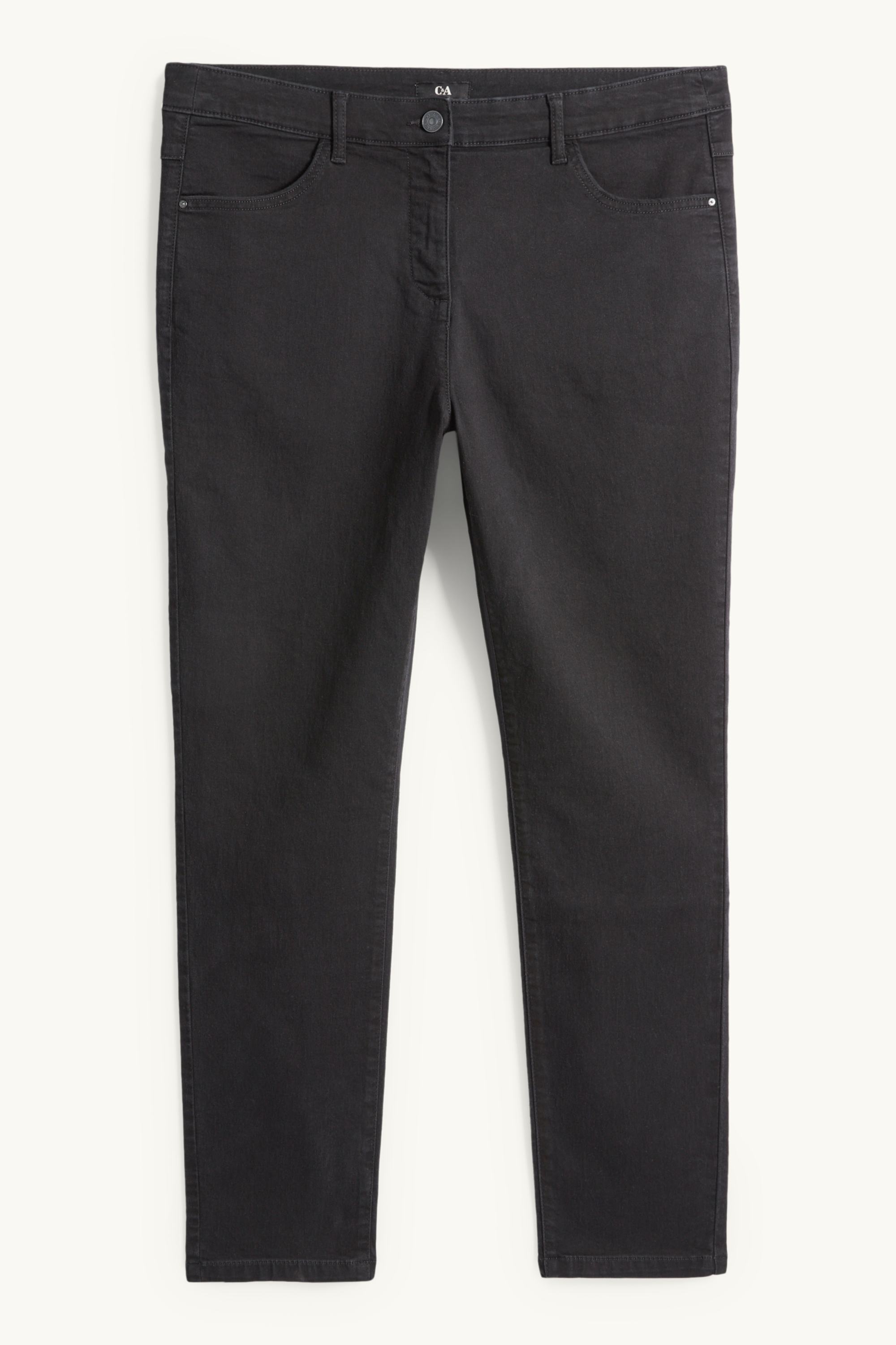 Slim jeans - mid-rise waist black
