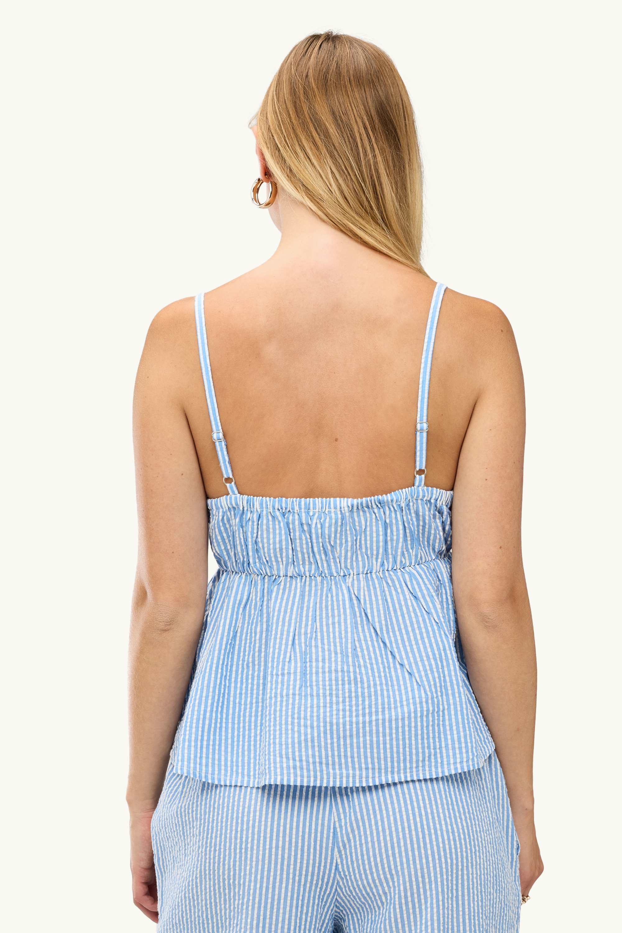 Blouse top - striped light blue