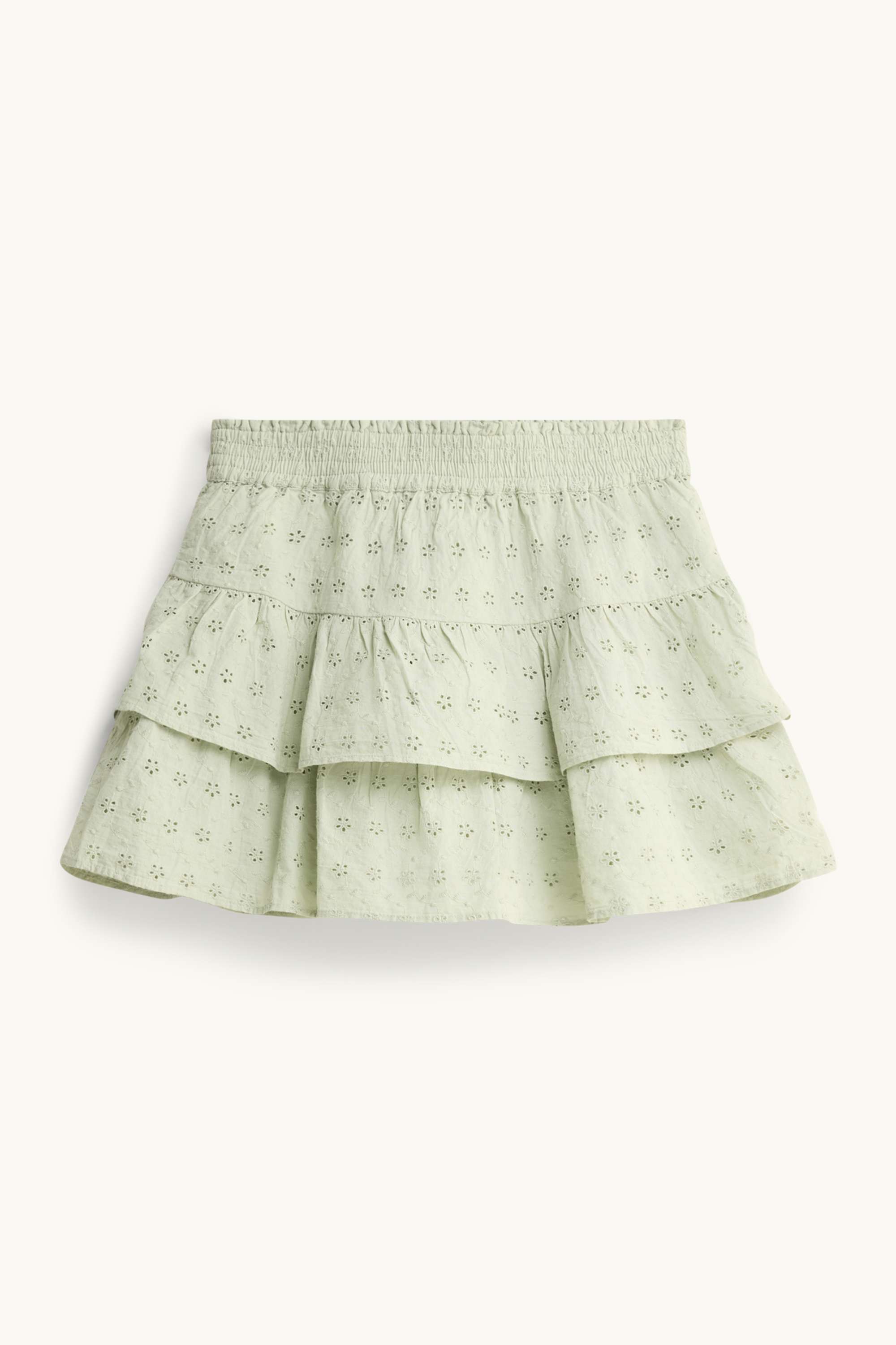 Skirt - broderie anglaise light green
