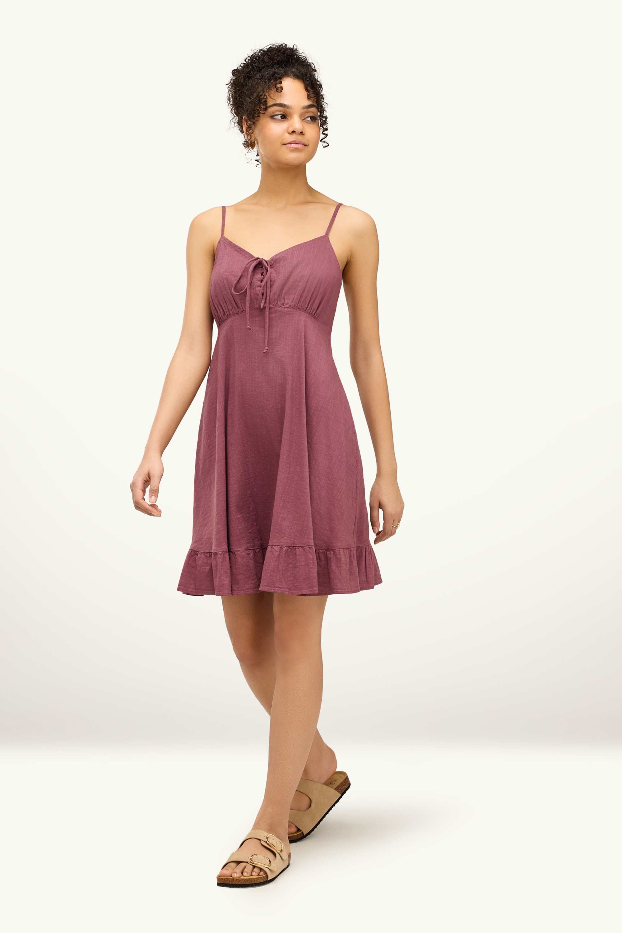Empire dress dark rose