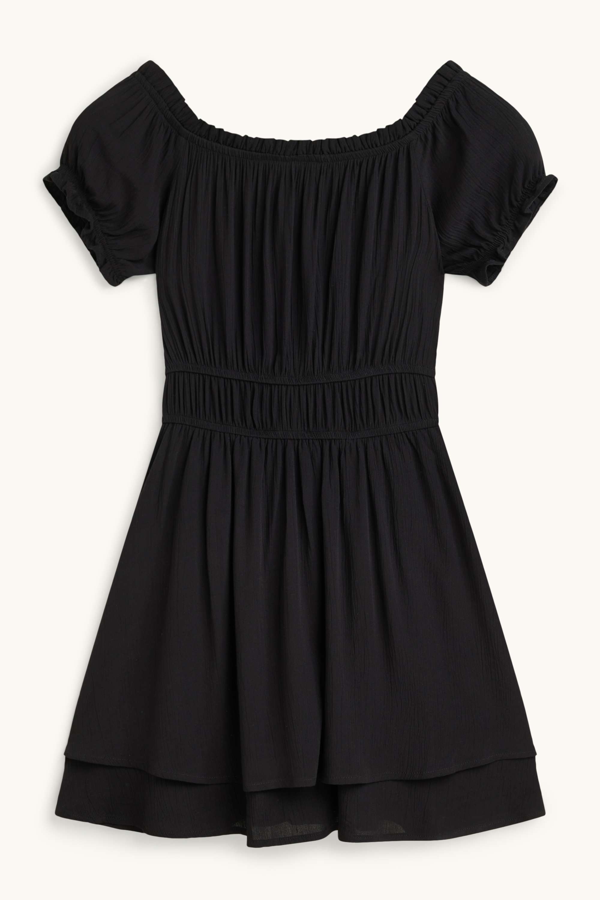 Fit & flare dress - textured black