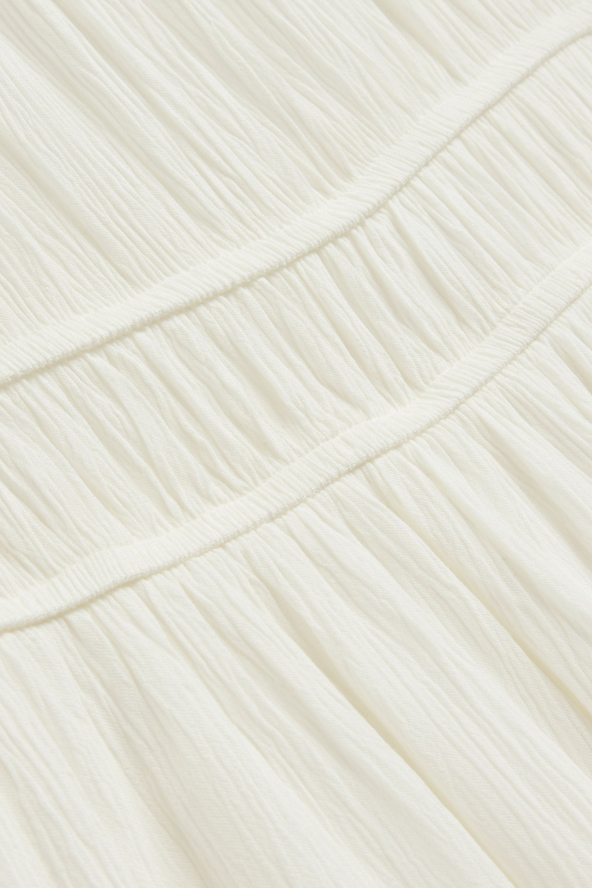 Fit & flare dress - textured white