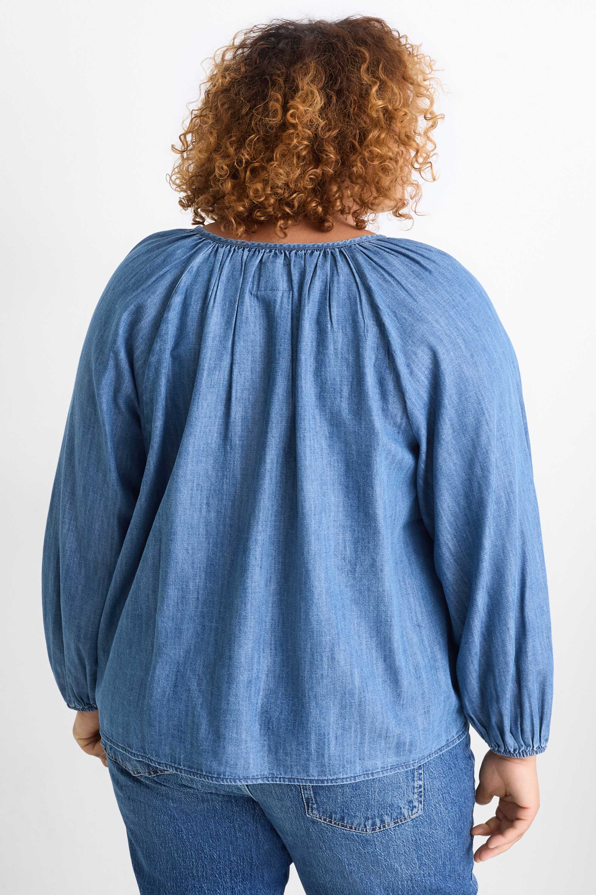 Tunic - denim look blue denim