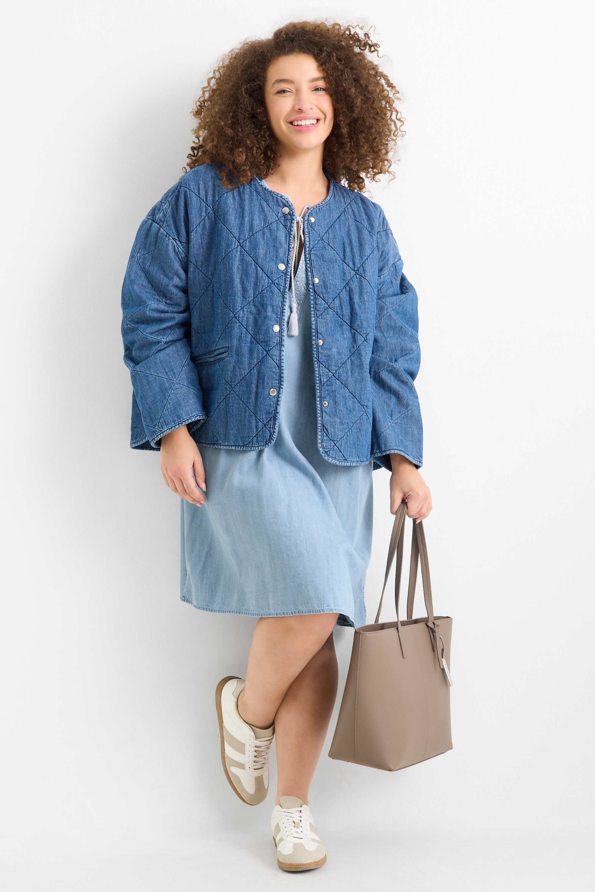 Tunic dress - denim look denim-light blue
