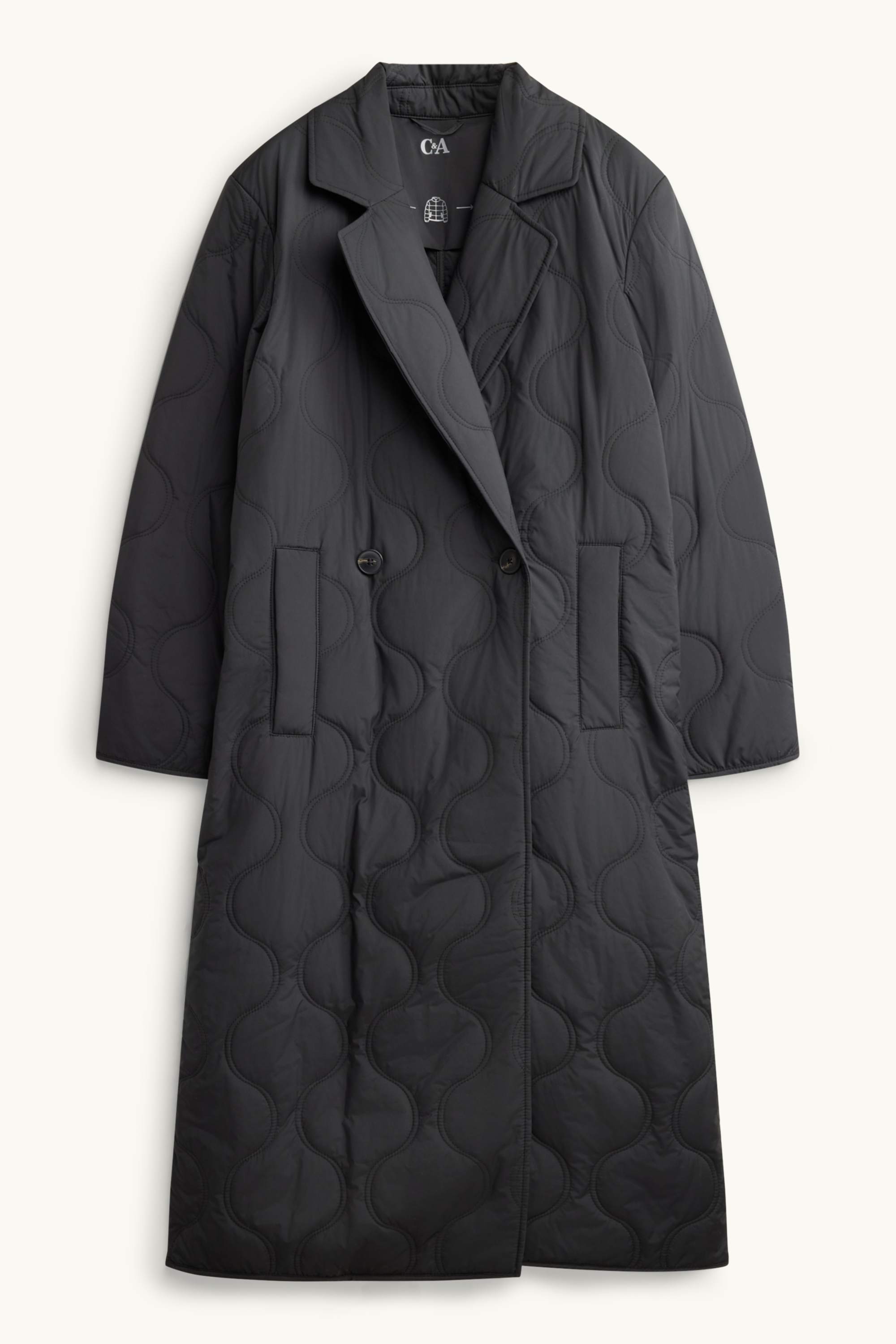 Quilted coat black