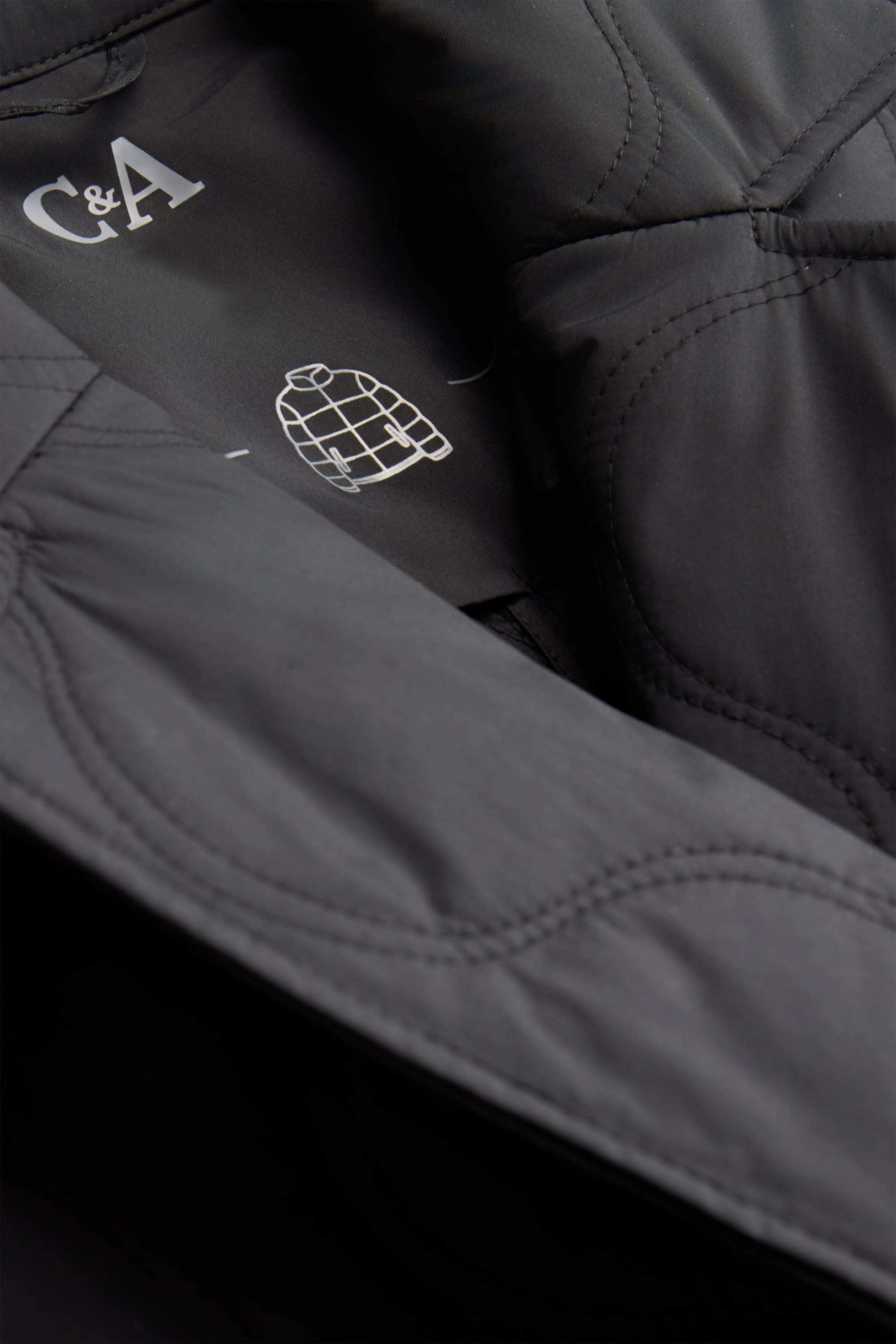 Quilted coat black