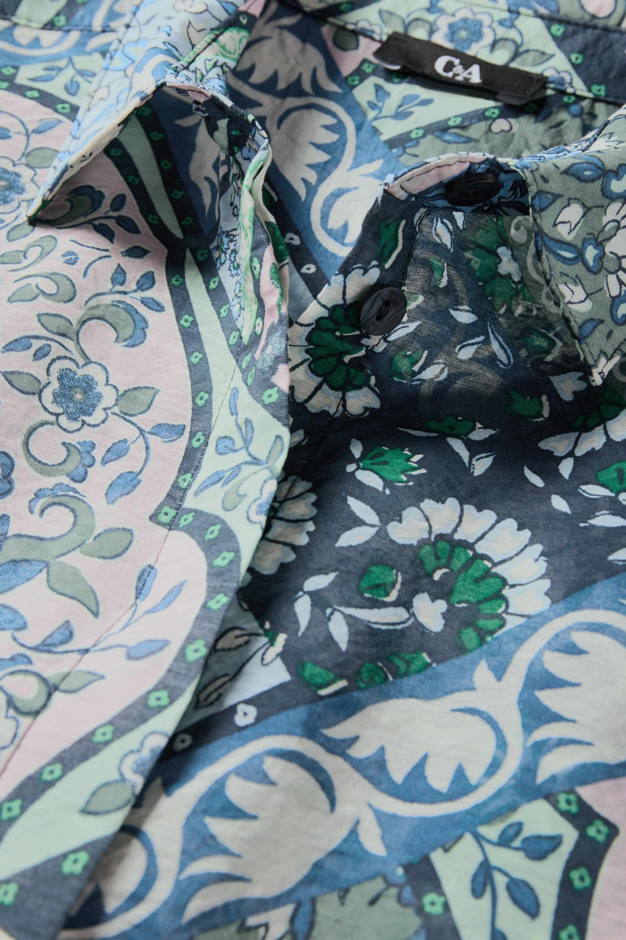 Shirt blouse - patterned dark blue