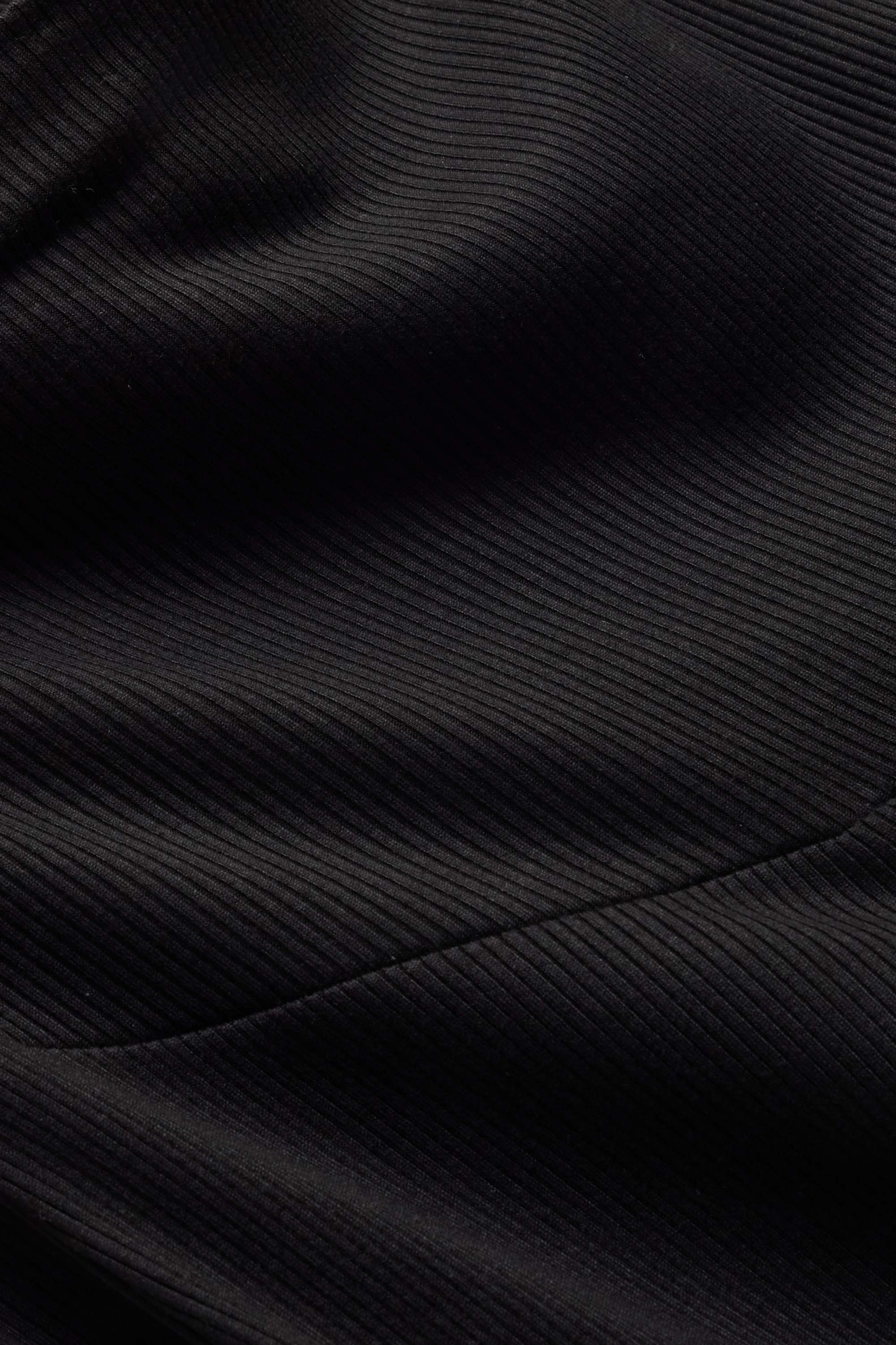 Jersey maternity trousers - ribbed black (1)
