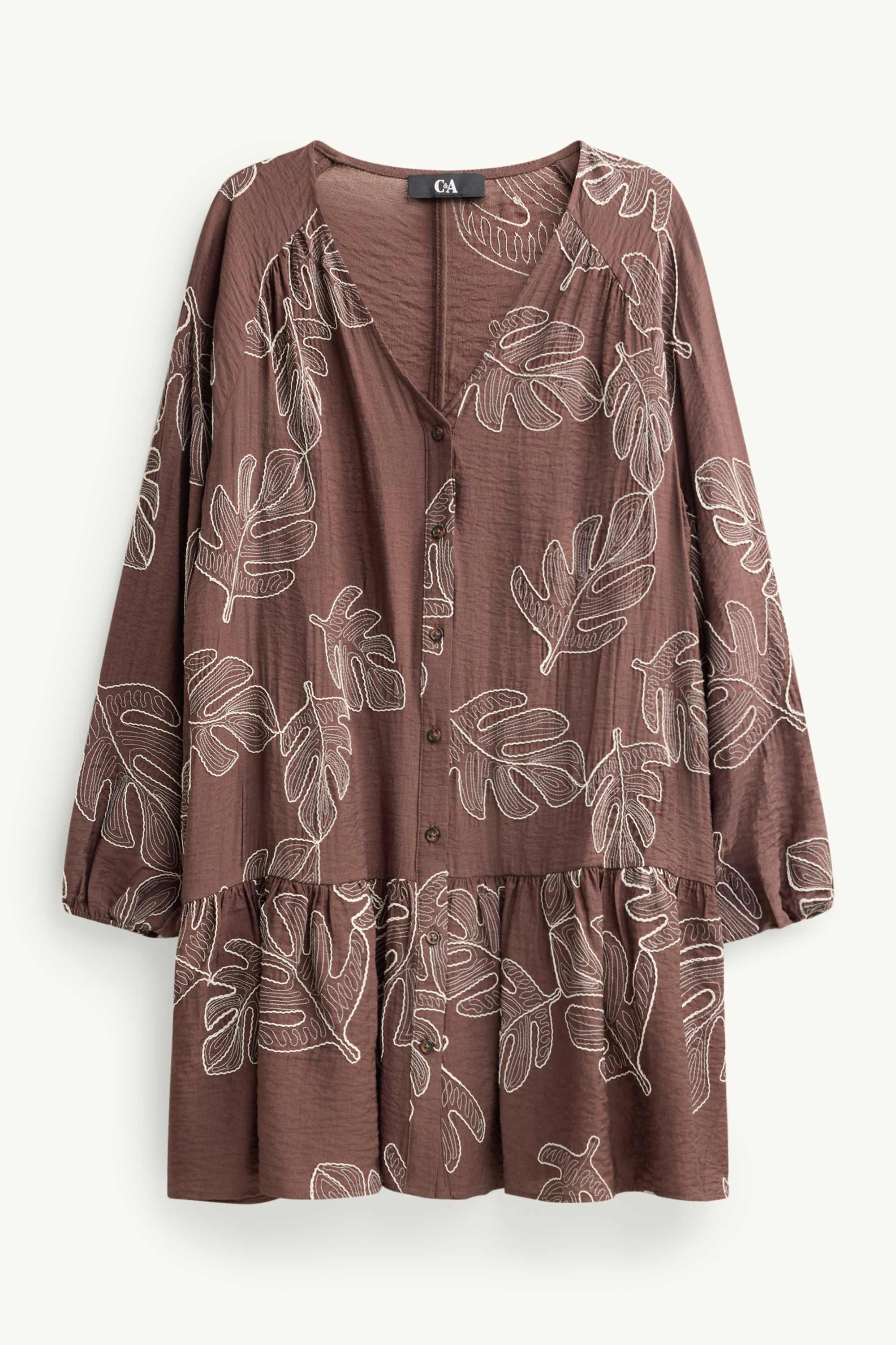Dress - patterned brown