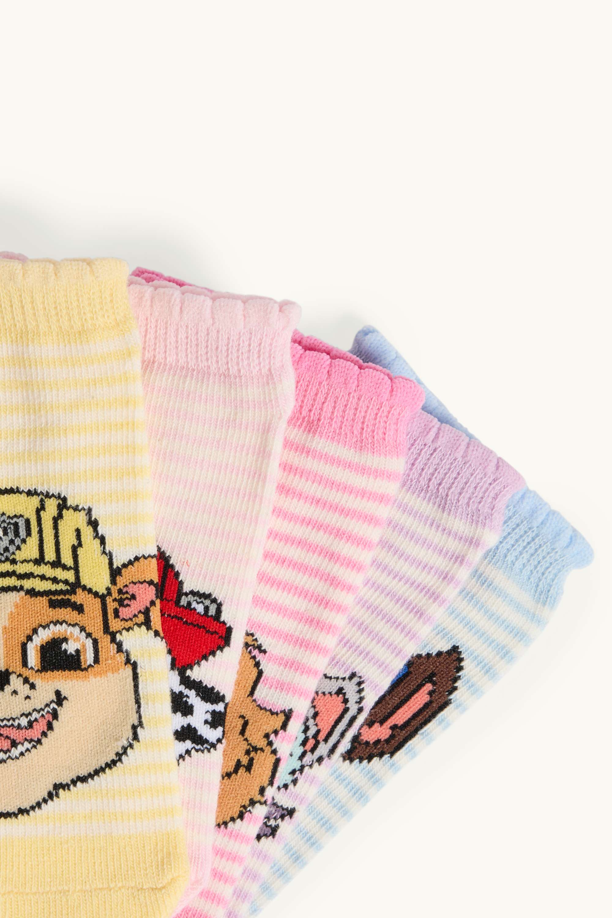 Multipack of 5 - PAW Patrol - Skye - trainer socks with motif rose