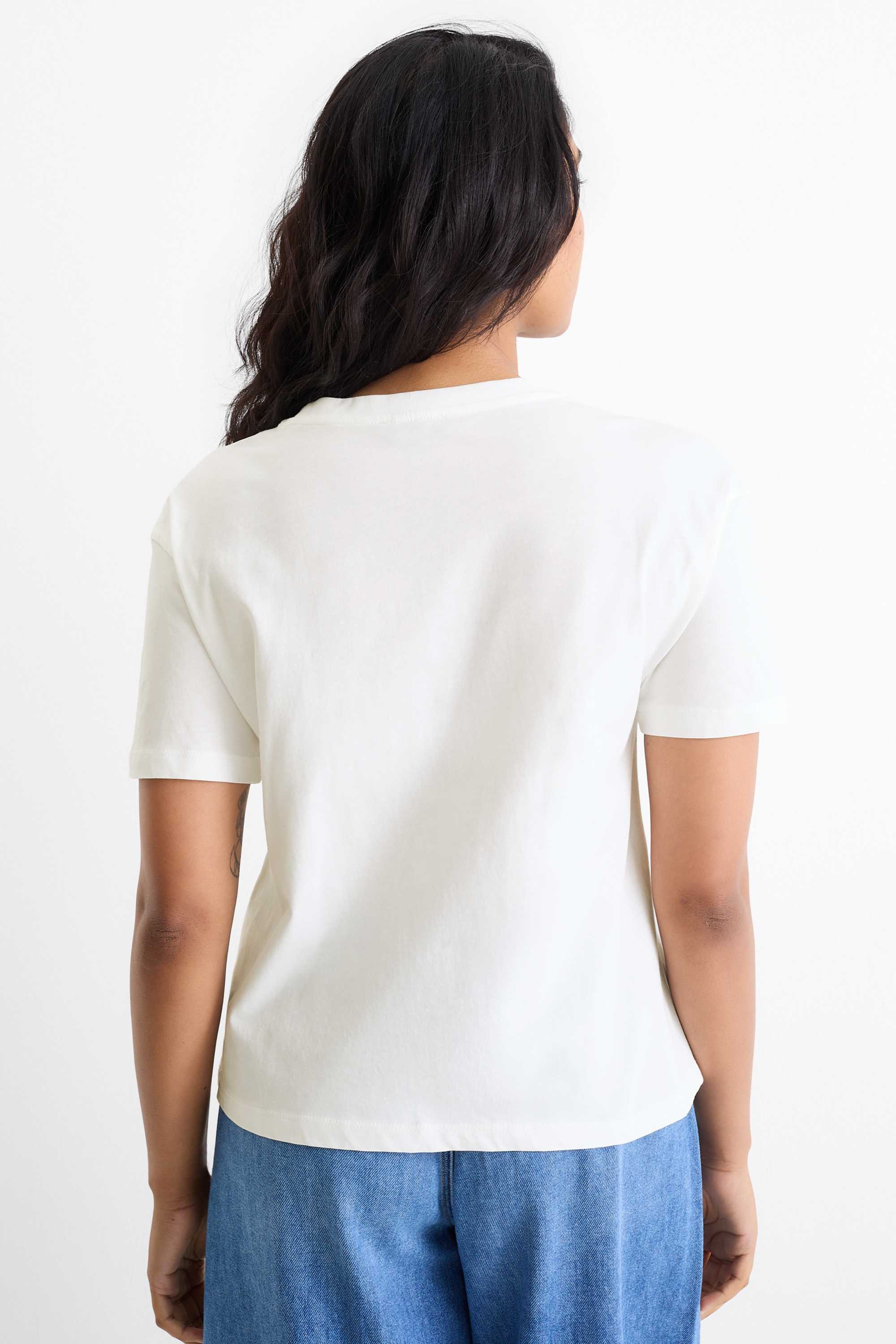 T-shirt - regular fit - shiny cremewhite