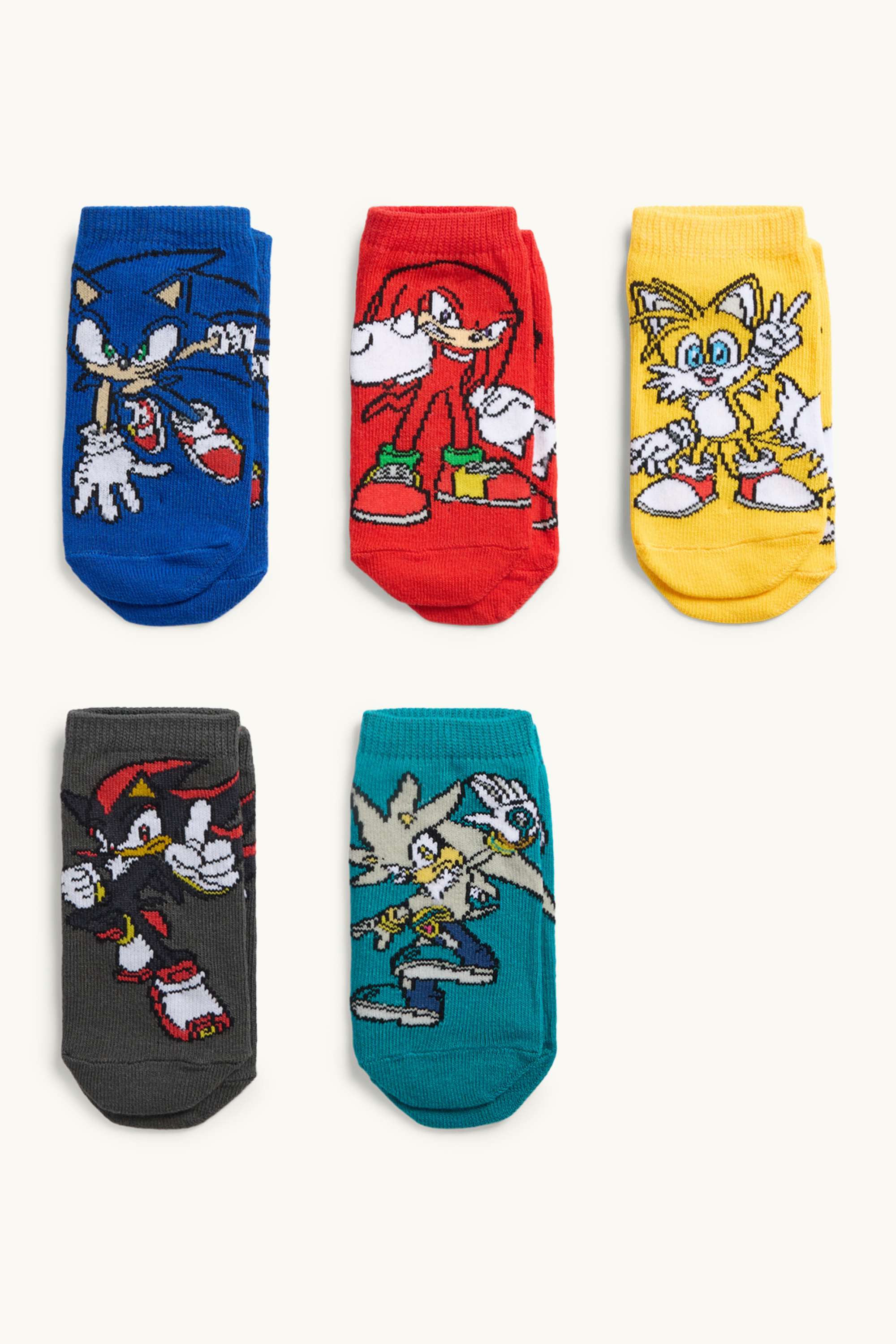 Multipack of 5 - Sonic - socks with motif blue