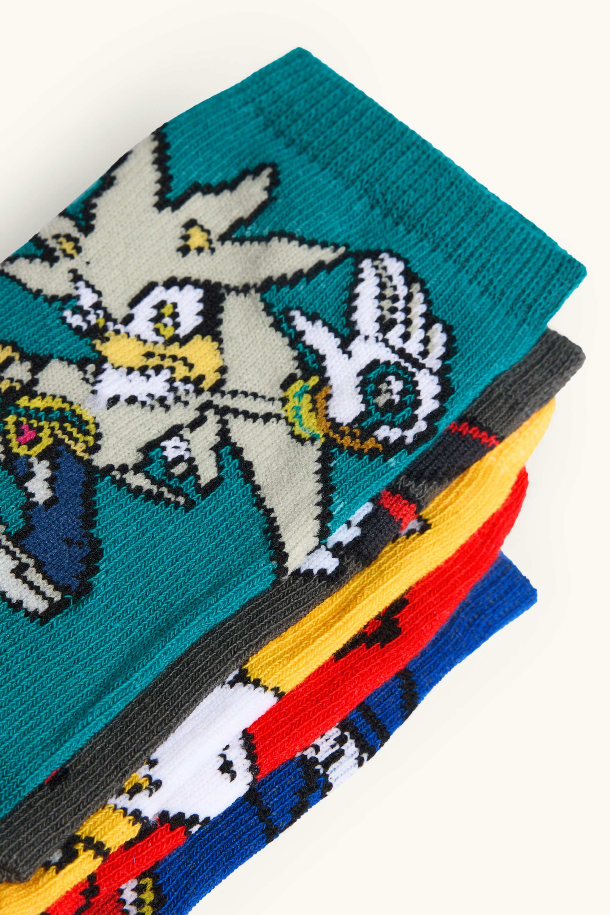 Multipack of 5 - Sonic - socks with motif blue